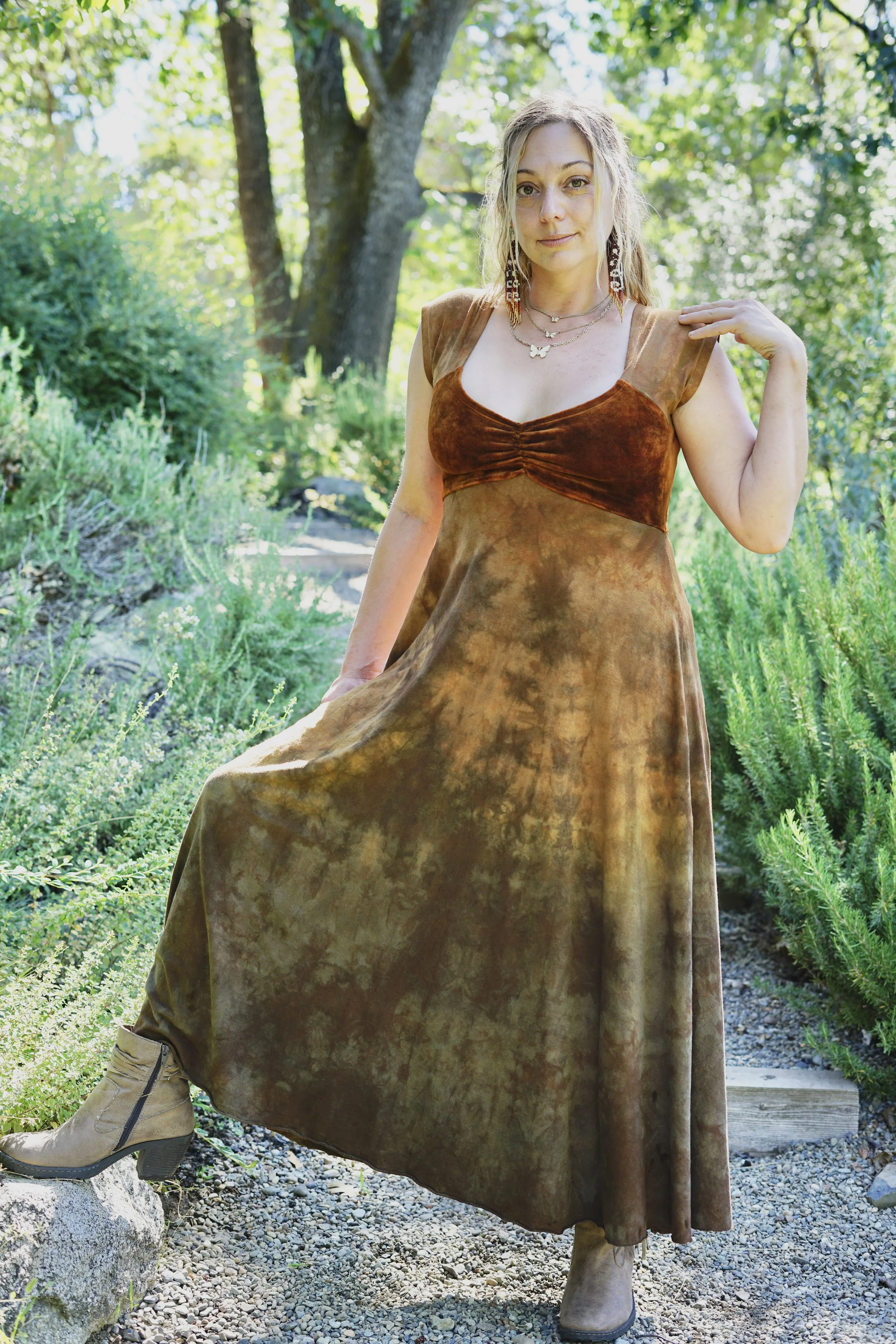 MTO- Cinched Chemise Maxi Dress