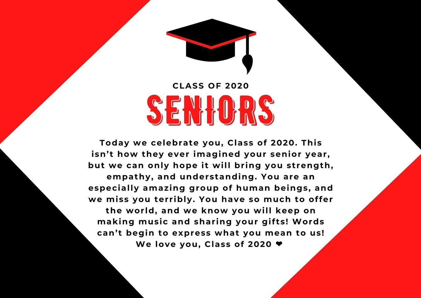 A message for our Lovejoy Choir Seniors ❤️ #OneHeartOneLovejoy #LOJOClassof2020