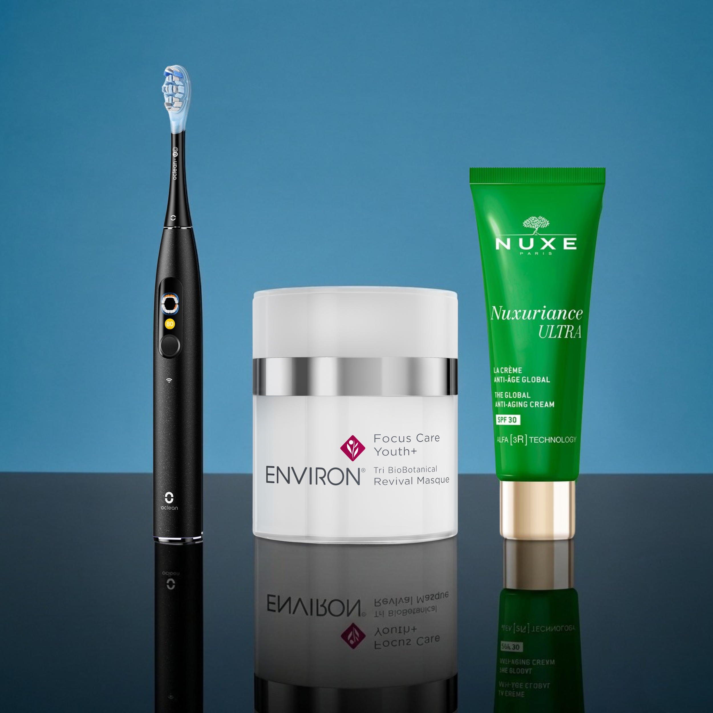 The 3 Grooming Essentials Every Man Needs in 2026, Oclean XS toothbrush, Nuxe Anti-aging cream, Environ Focus Care