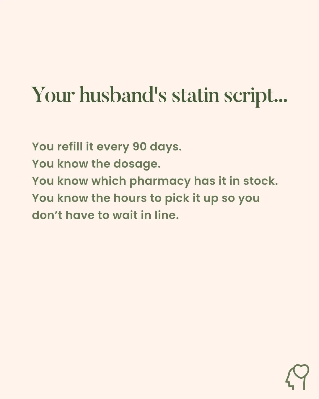 You&rsquo;re the one who tracks your kids&rsquo; allergies, refills your husband&rsquo;s scripts, and orders your mom&rsquo;s supplements off Amazon every other month.

When was the last time someone looked at your panel, your health, your needs.

We
