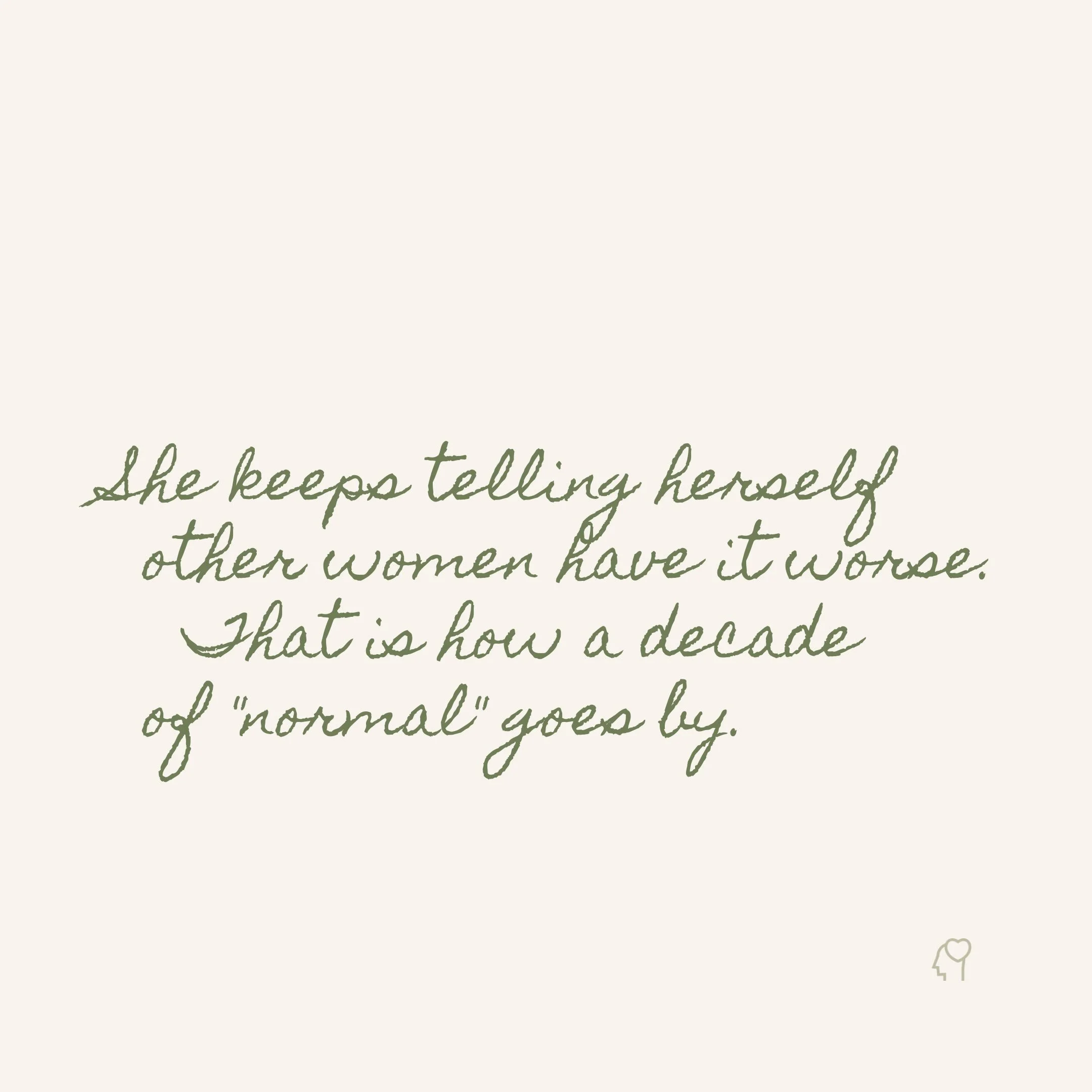 Comparing yourself to someone who has it harder is how the fatigue, the fog and the 3pm crash get filed under "fine" for ten years.

If this hits, welcome to your new community 💚