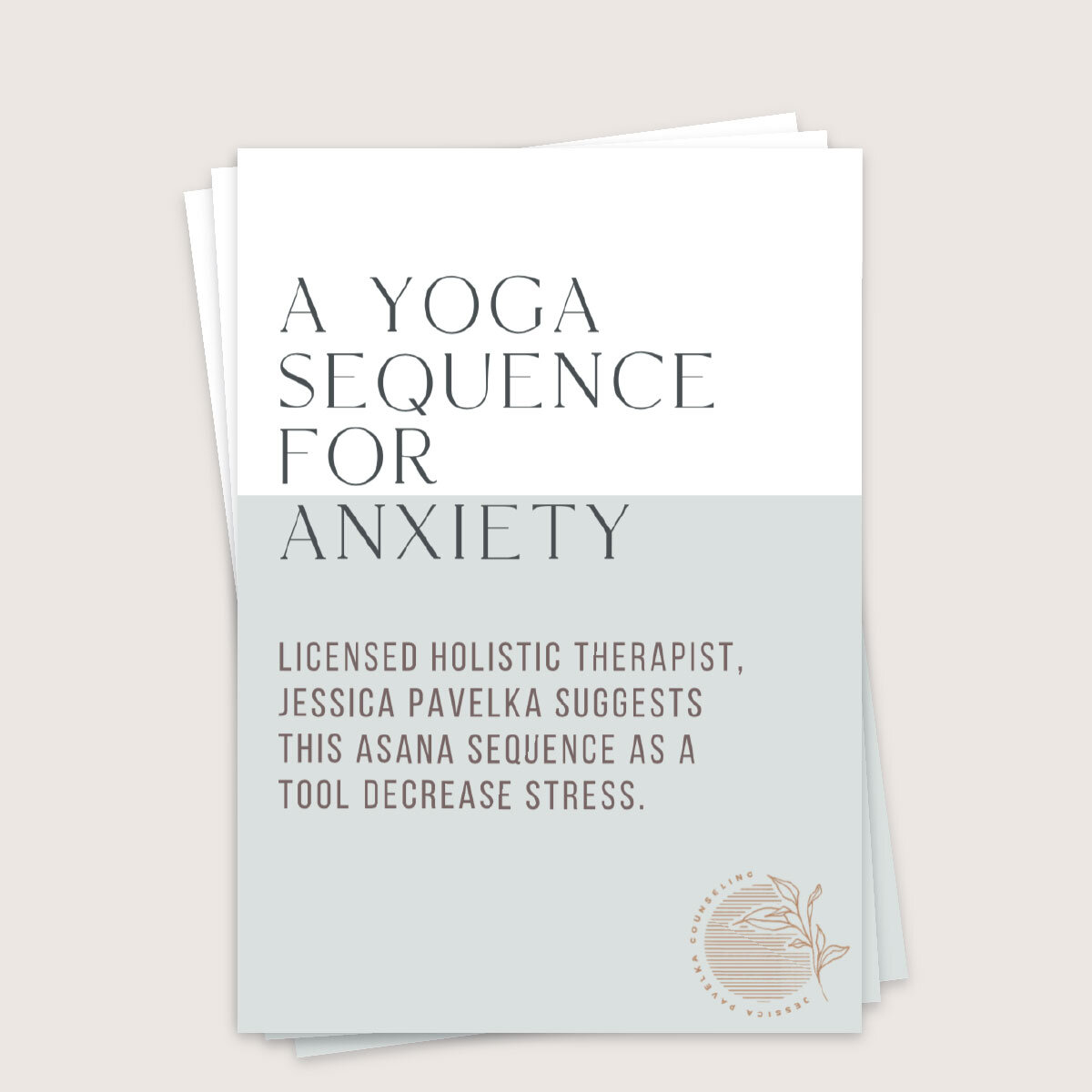 Yoga Sequence for Anxiety Workbook