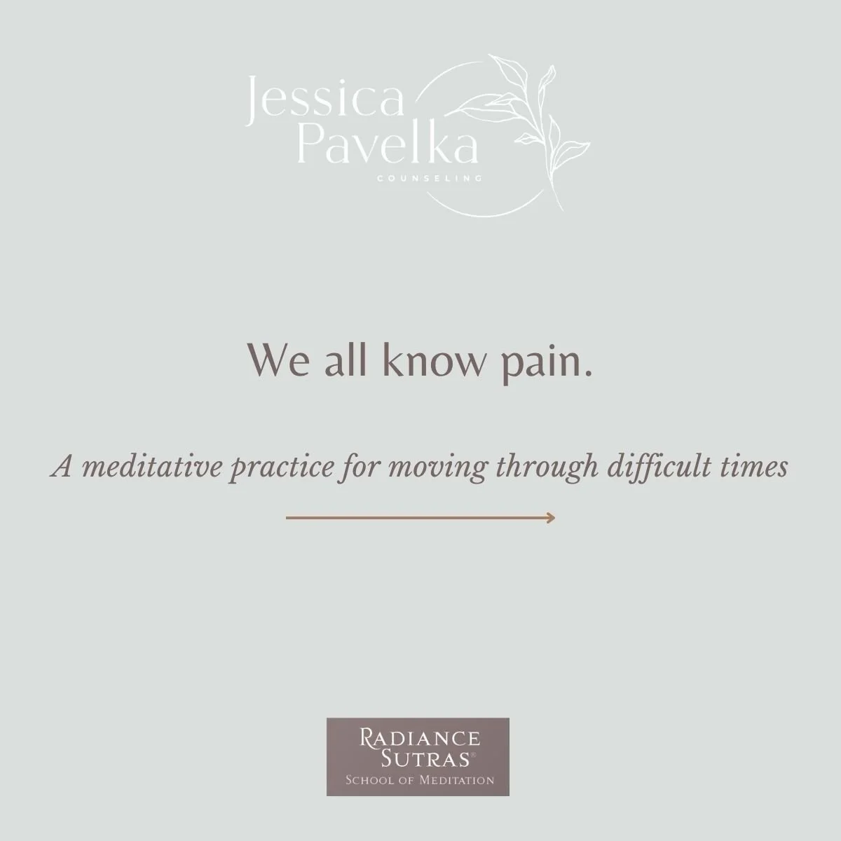We all know pain, we all know fear. #radiancesutrasmeditation