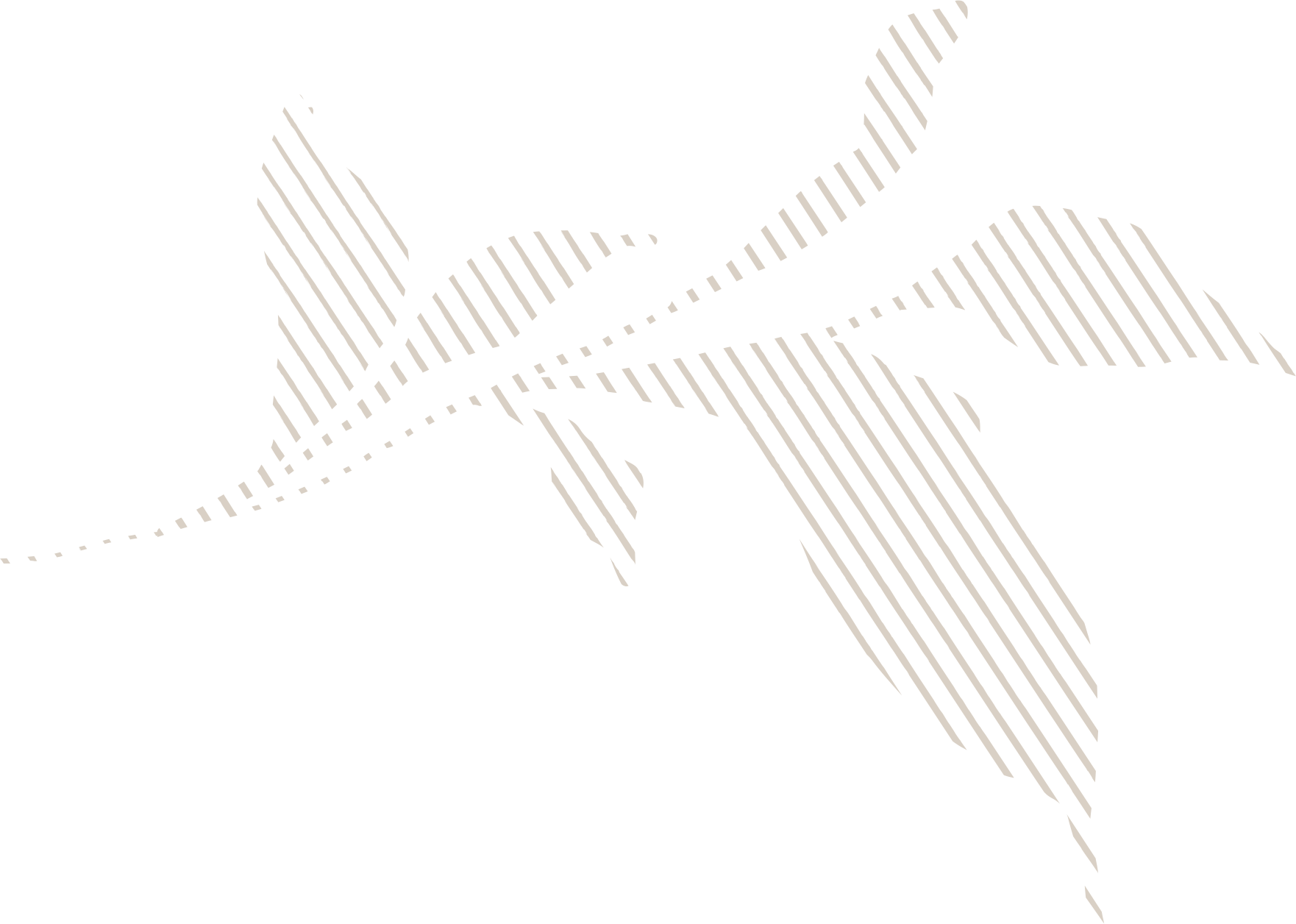 Black background with abstract white striped lines forming a flowing, curved pattern.