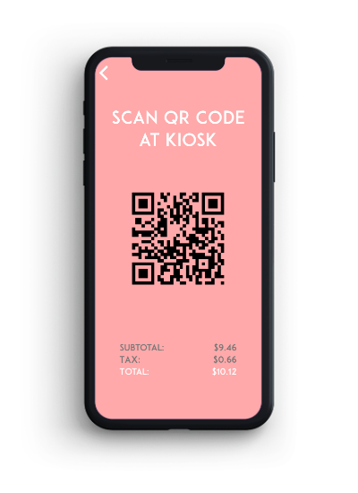 Transition the transaction to a self-checkout kiosk with a uniquely generated QR code.