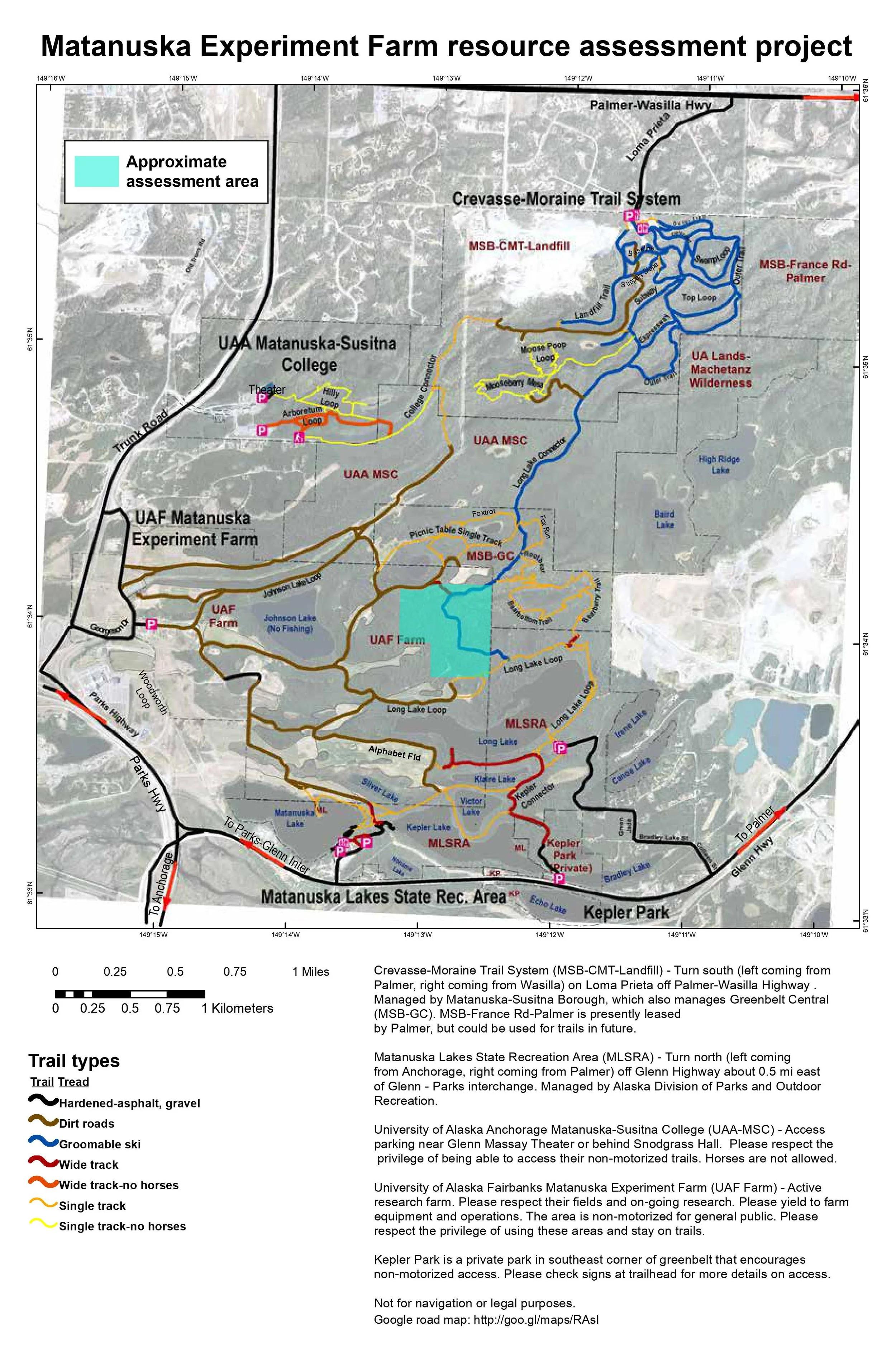 Area of proposed 86-acre gravel pit within Matanuska Greenbelt