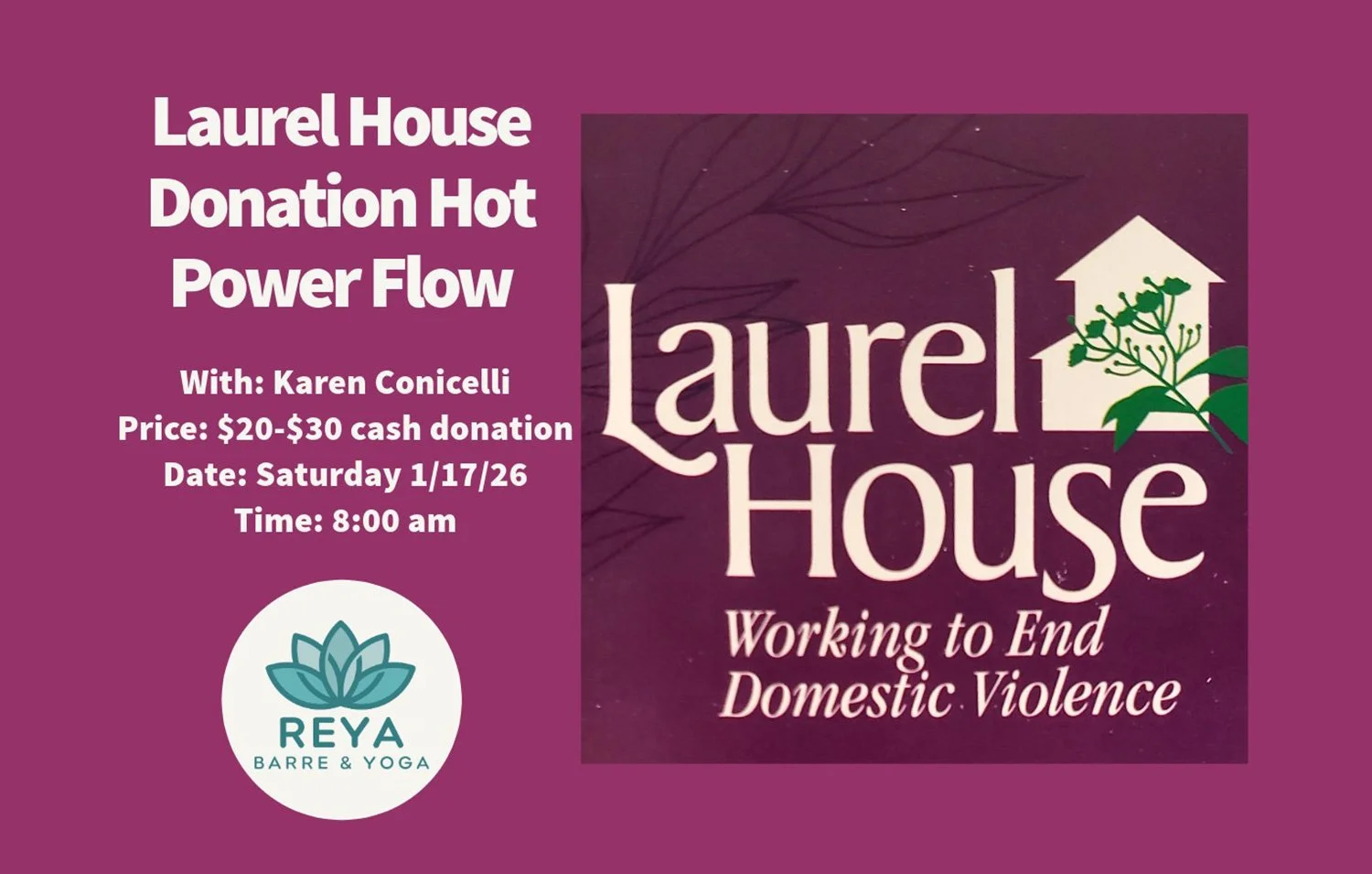Laurel House Donation Hot Power Flow