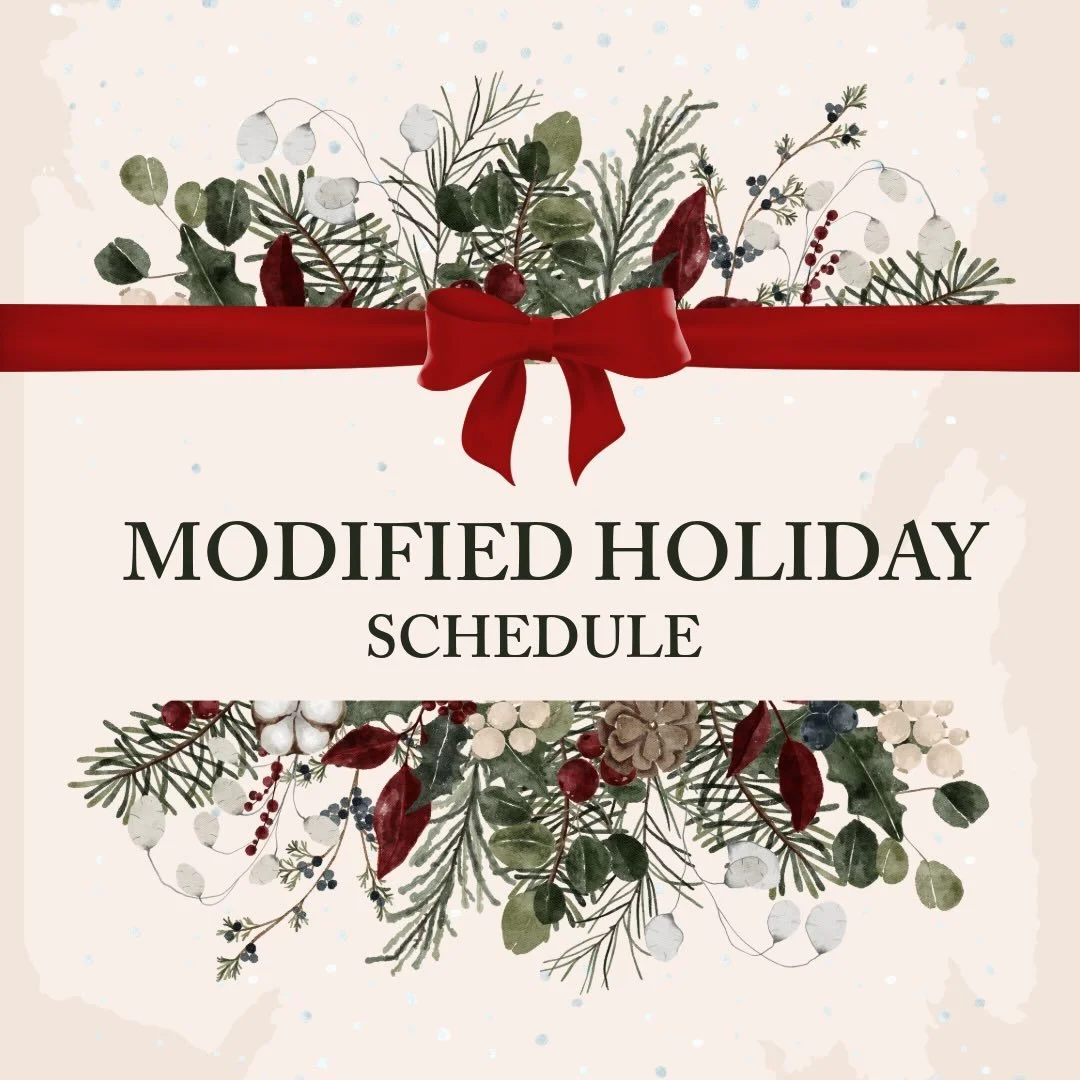 Happy Holiday&rsquo;s to our Reya community! We hope you enjoy them with your family and friends. We are looking forward to seeing you all at the studio over the coming weeks. Please be advised we are running a modified schedule this holiday season f