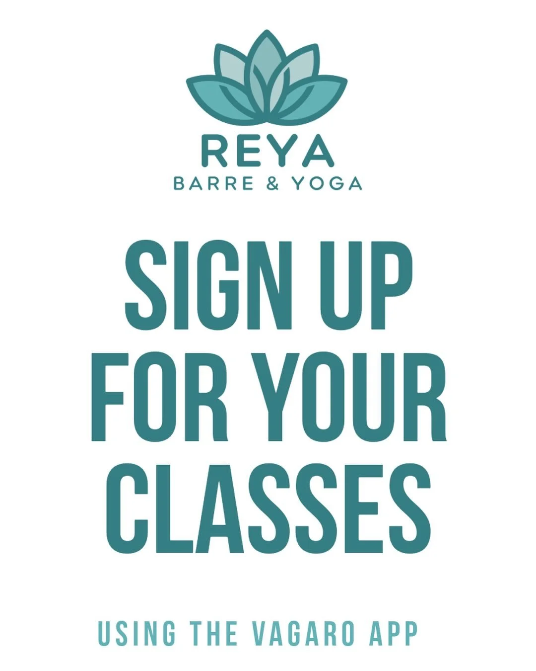 Reya Community- a friendly reminder to register in advance for your classes using the Vagaro App! Many of our classes sell out, so we are unable to take walk-ins. If you want to come to class, make sure to register in advance ☺️ this ensures your spo