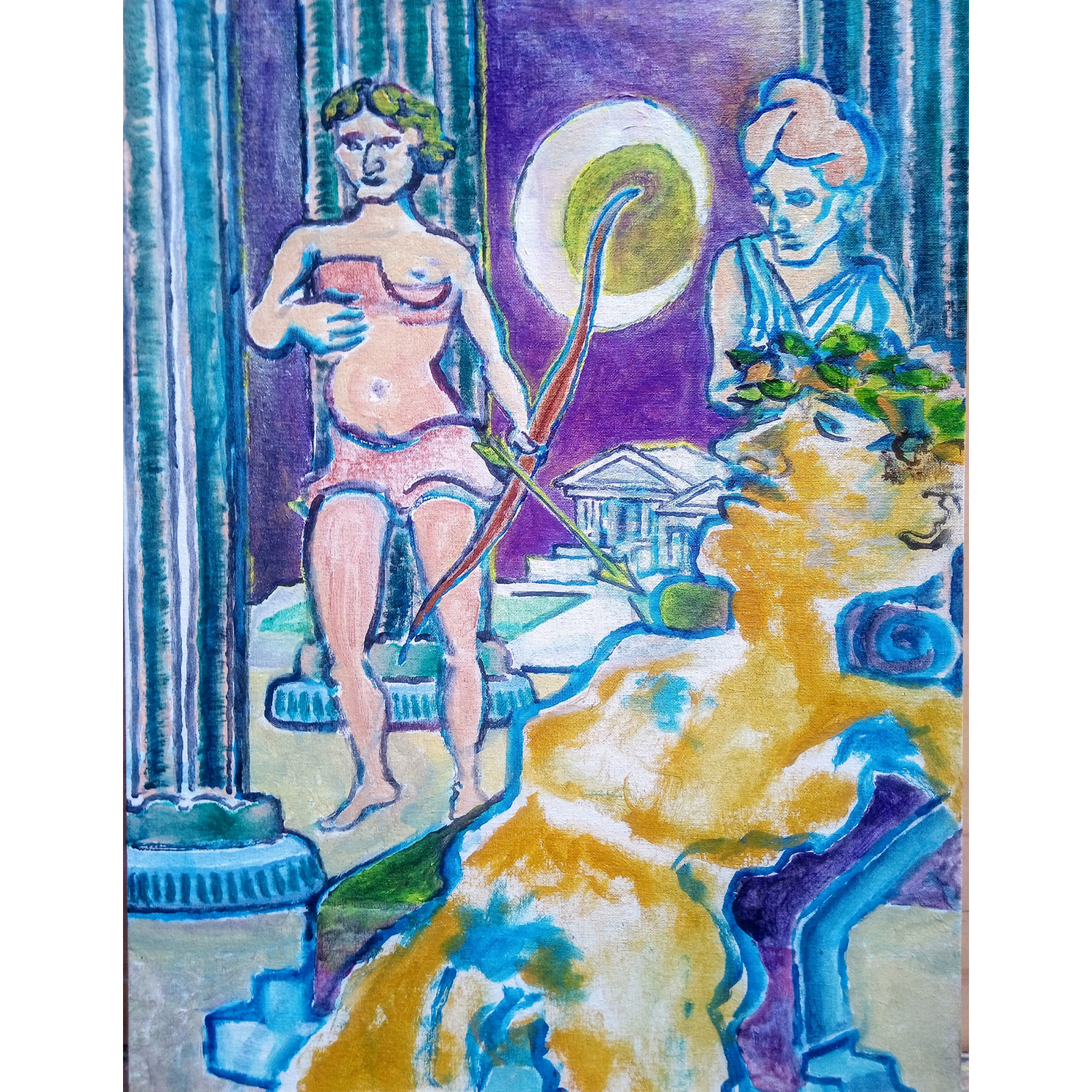 Stephen Skaar
“Amazons Executing a Captive”,
acrylic on canvas, 2024, 24˝ x 18˝
