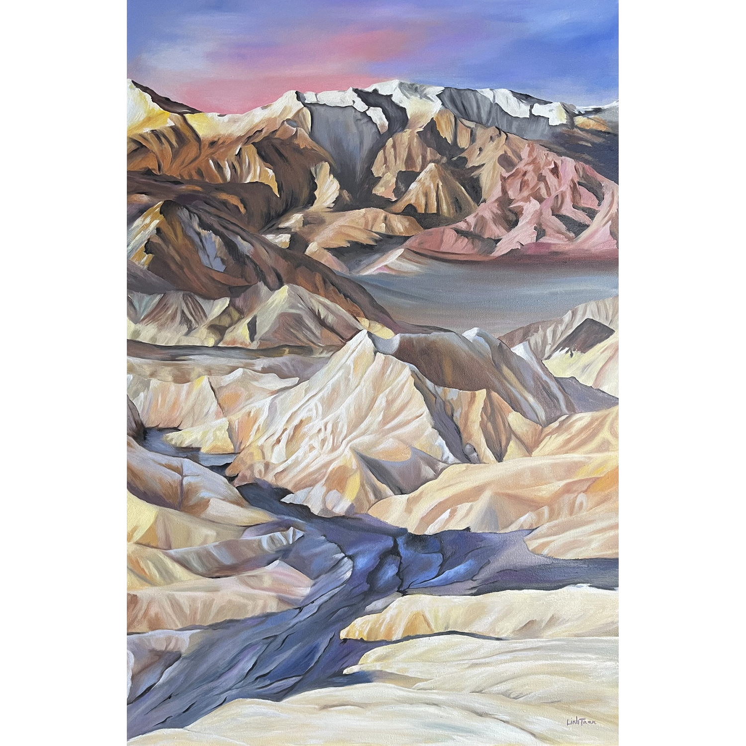 Linh Tran
“Erosion FIVE”,
oil on canvas, 2026, 36˝ x 24˝
