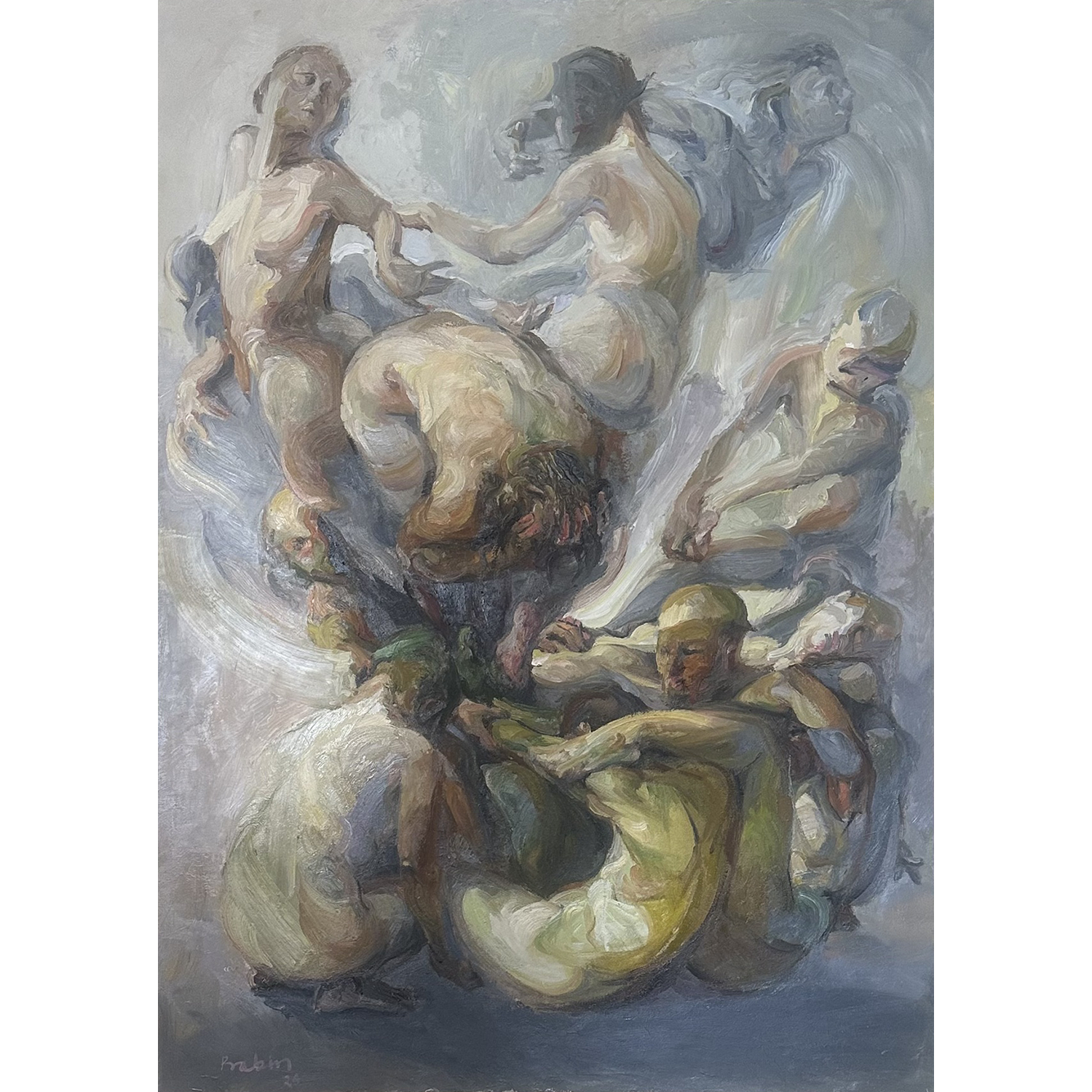 Prabin Badhia
“Spin”, 
oil on canvas, 2026, 50˝ x 40˝