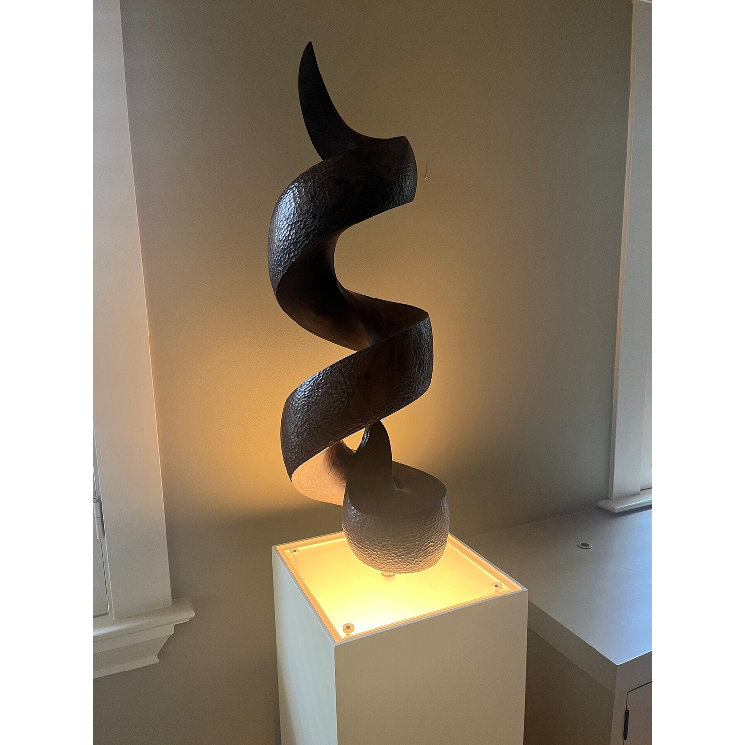 Roger Bash
“Twist”, 
black walnut, 2026, 36˝ x 14˝ x 14˝