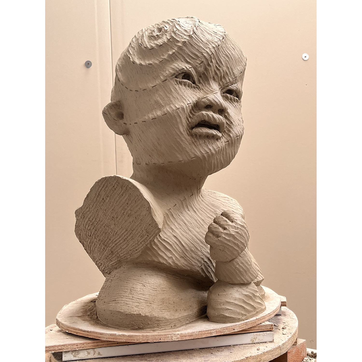 Scott Donahue
“Tough Baby”, view 1
clay, ceramic, 2026, 21˝ x 17˝x16˝