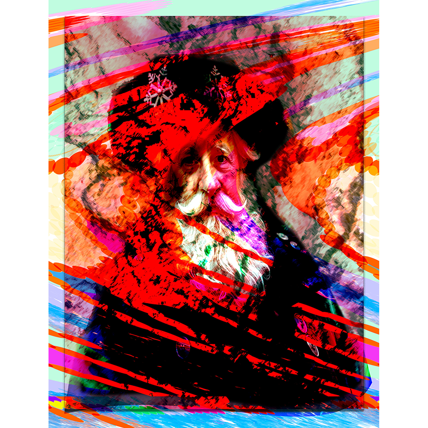 Joel Schreck
“Rabbi in Red”,
giclee on canvas, 2024, 14˝ x 11˝
