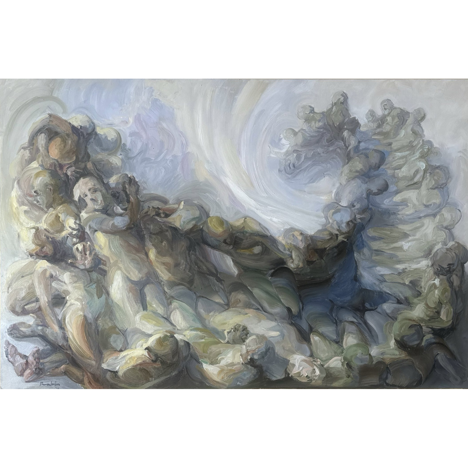 Prabin Badhia
“Broken Piano”, 
oil on canvas, 2026, 48˝ x 60˝