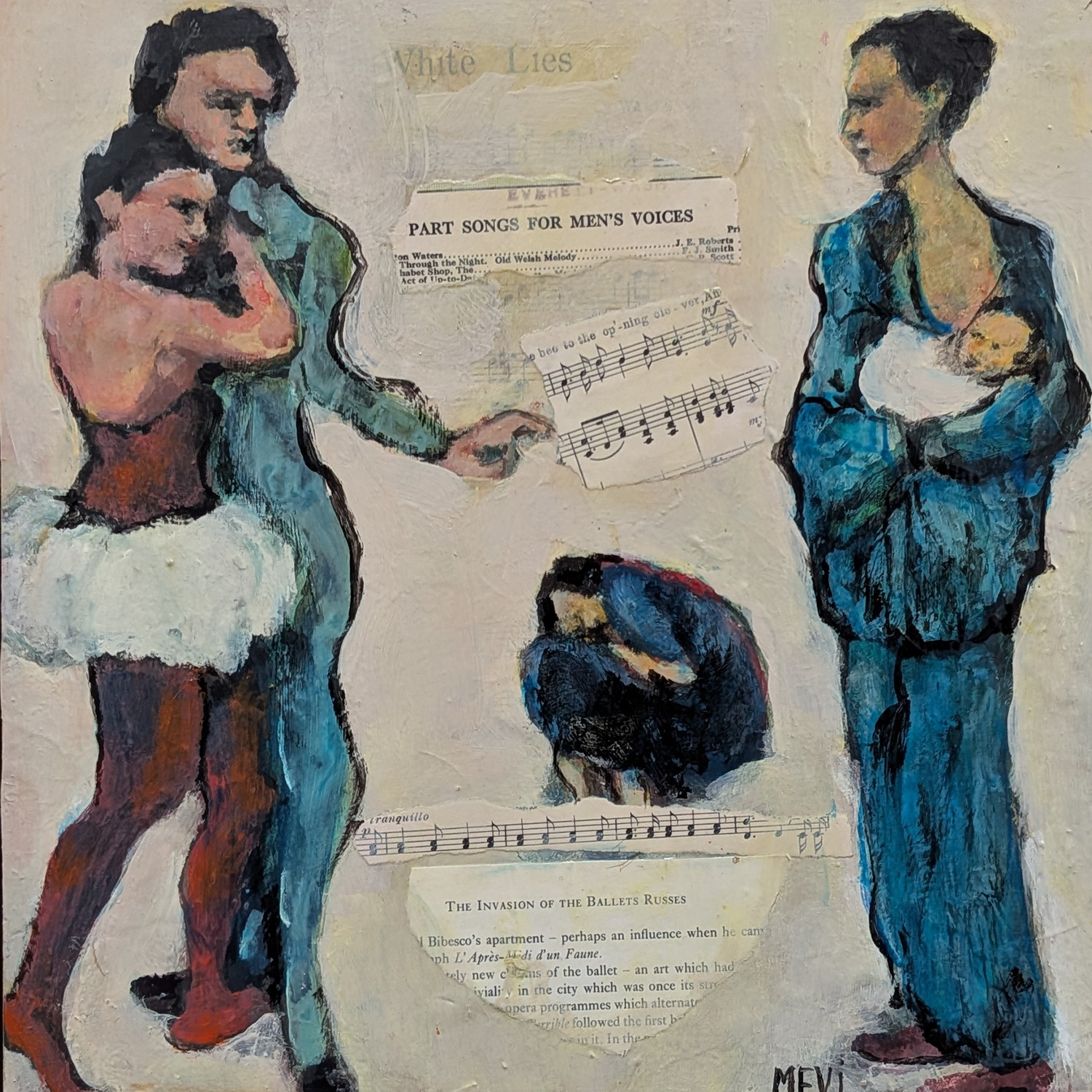 Juliet Mevi
“The Breakup”,
mixed media, 2025, 12˝ x 12˝
