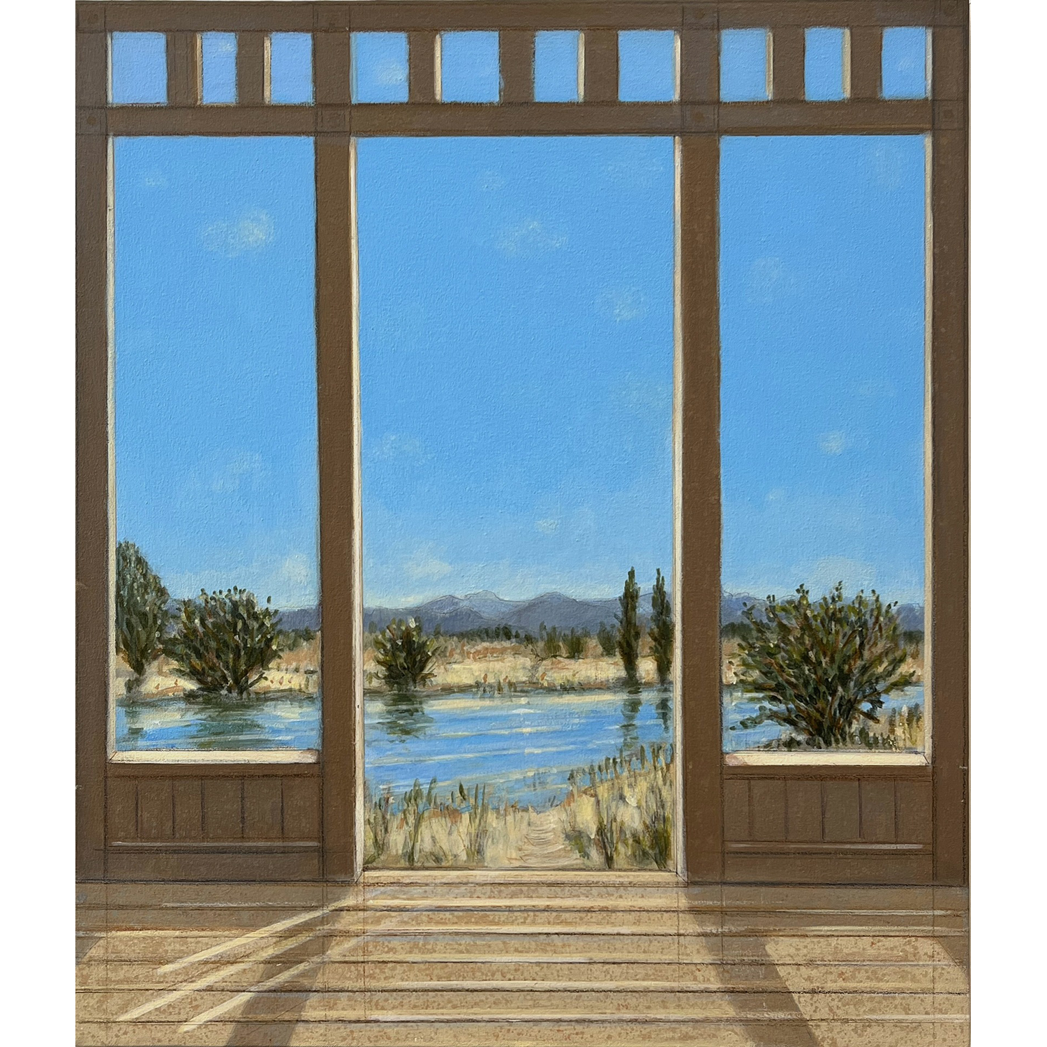 Frank Cole
“Big River House (Oasis)”, 
acrylic on canvas, 2026, 28˝ x 24˝