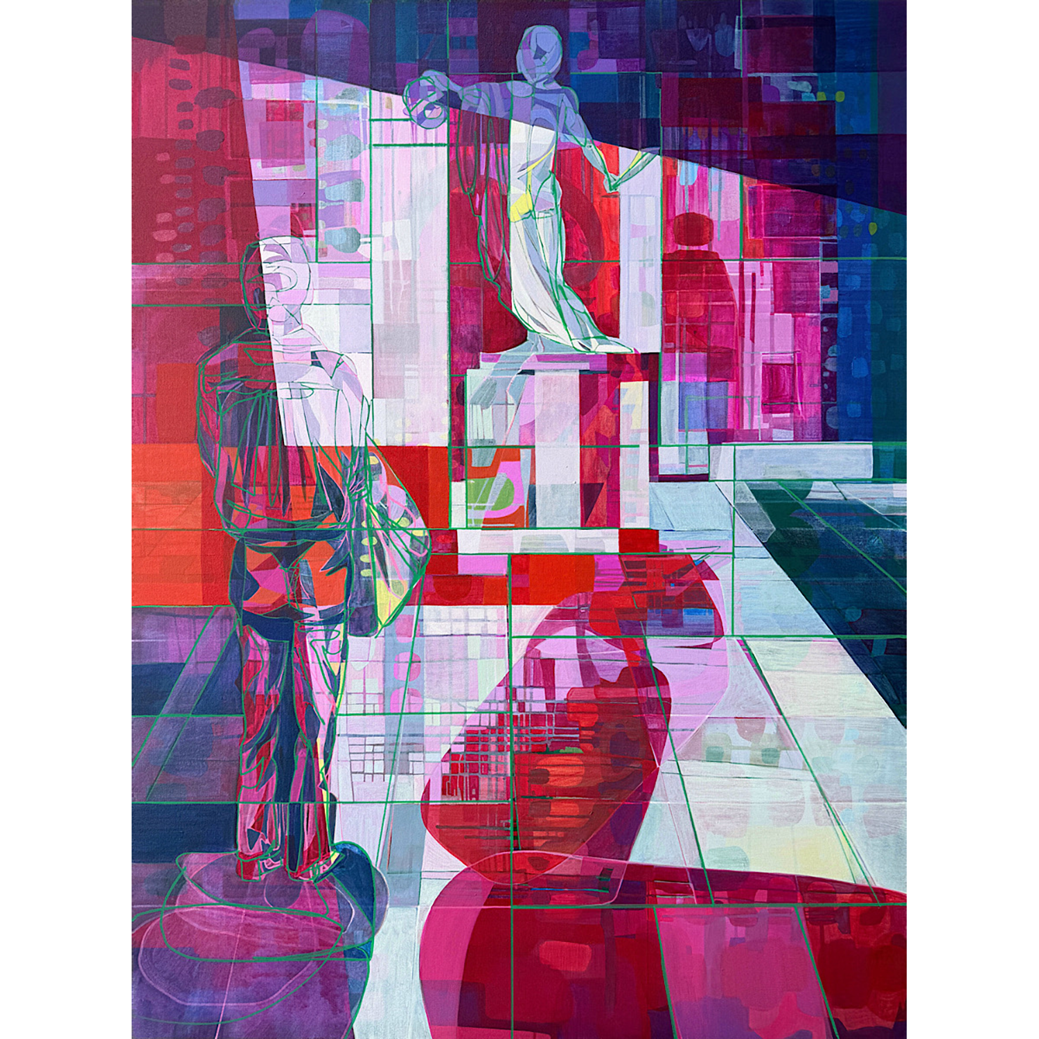  Natalie Friedman
“At the Met”, 
acrylic on canvas, 2025, 48˝ x 36˝