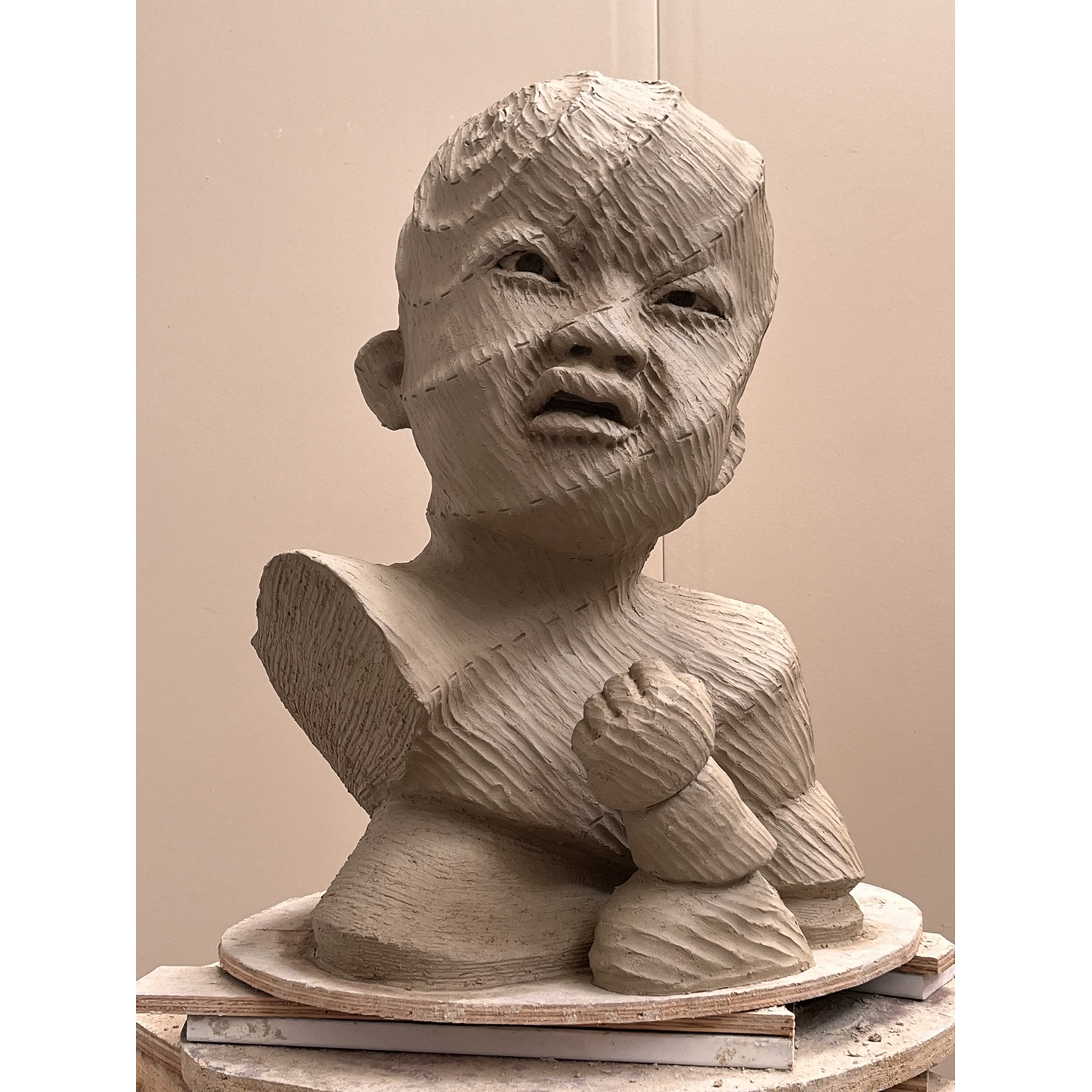 Scott Donahue
“Tough Baby”, view 2
clay, ceramic, 2026, 21˝ x 17˝x16˝