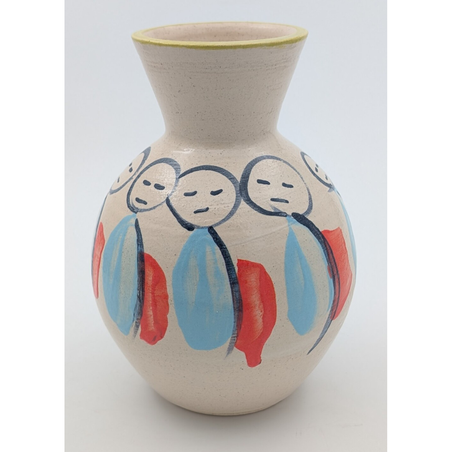 
Jered Nelson
“Apathy in Red and Blue”,
slip-decorated stoneware, 2026, 10.5˝ x 7˝ x 7˝
