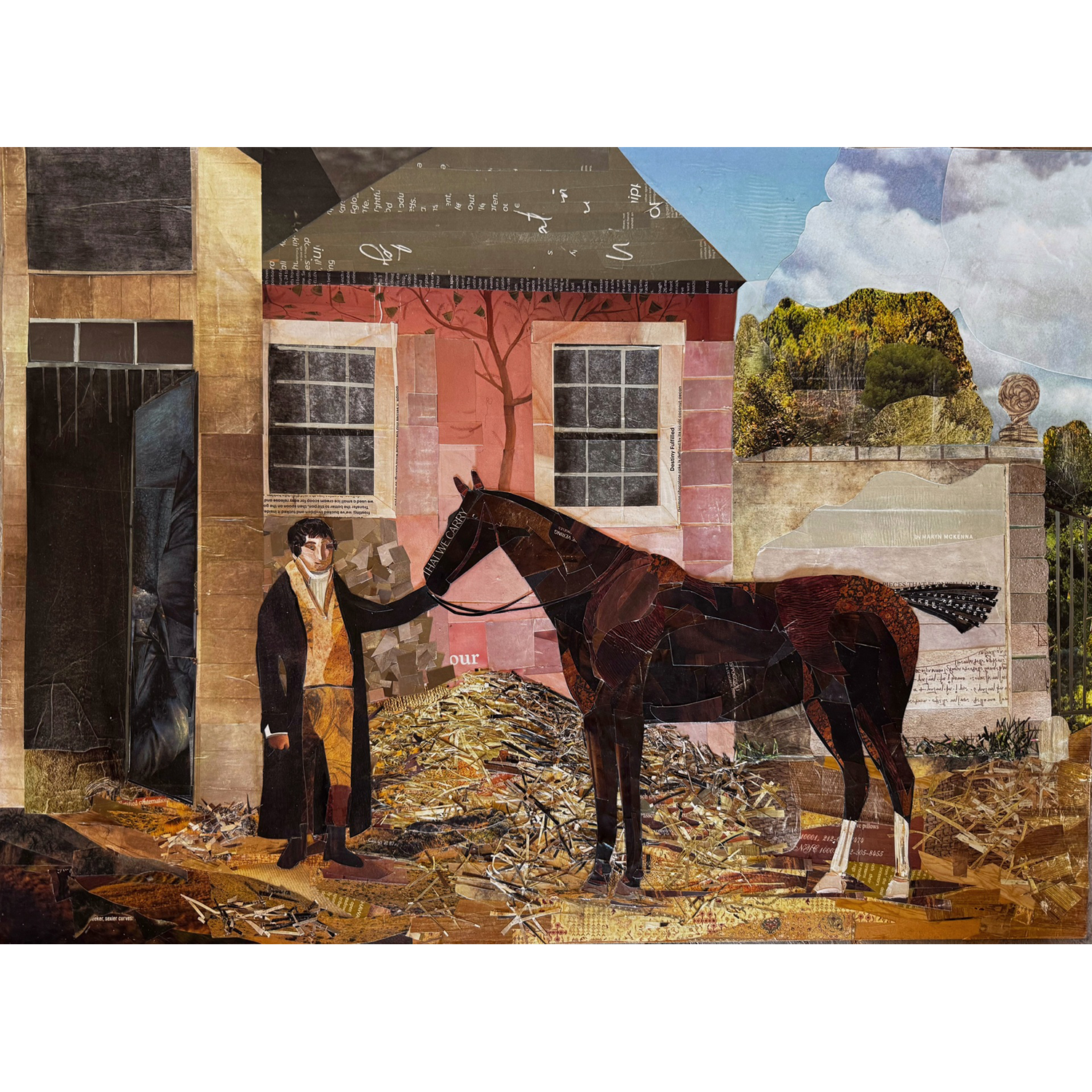 Stefanianna Moore
“Another Horse”,
paper collage, 2026, 14˝ x 30˝
