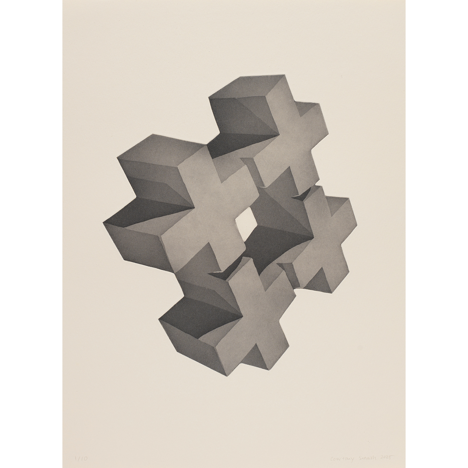 Courtney Sennish
“Four Times”,
aquatint etching, 2025, 15˝ x 12˝
