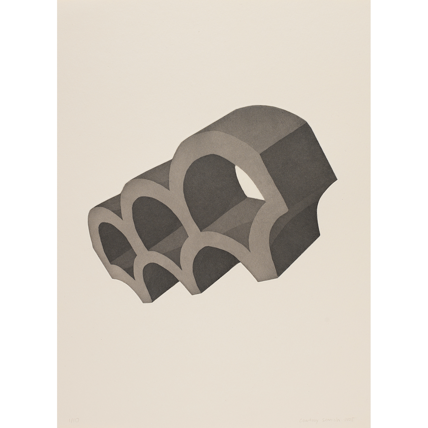 Courtney Sennish
“Three Arches”,
aquatint etching, 2025, 15˝ x 12˝
