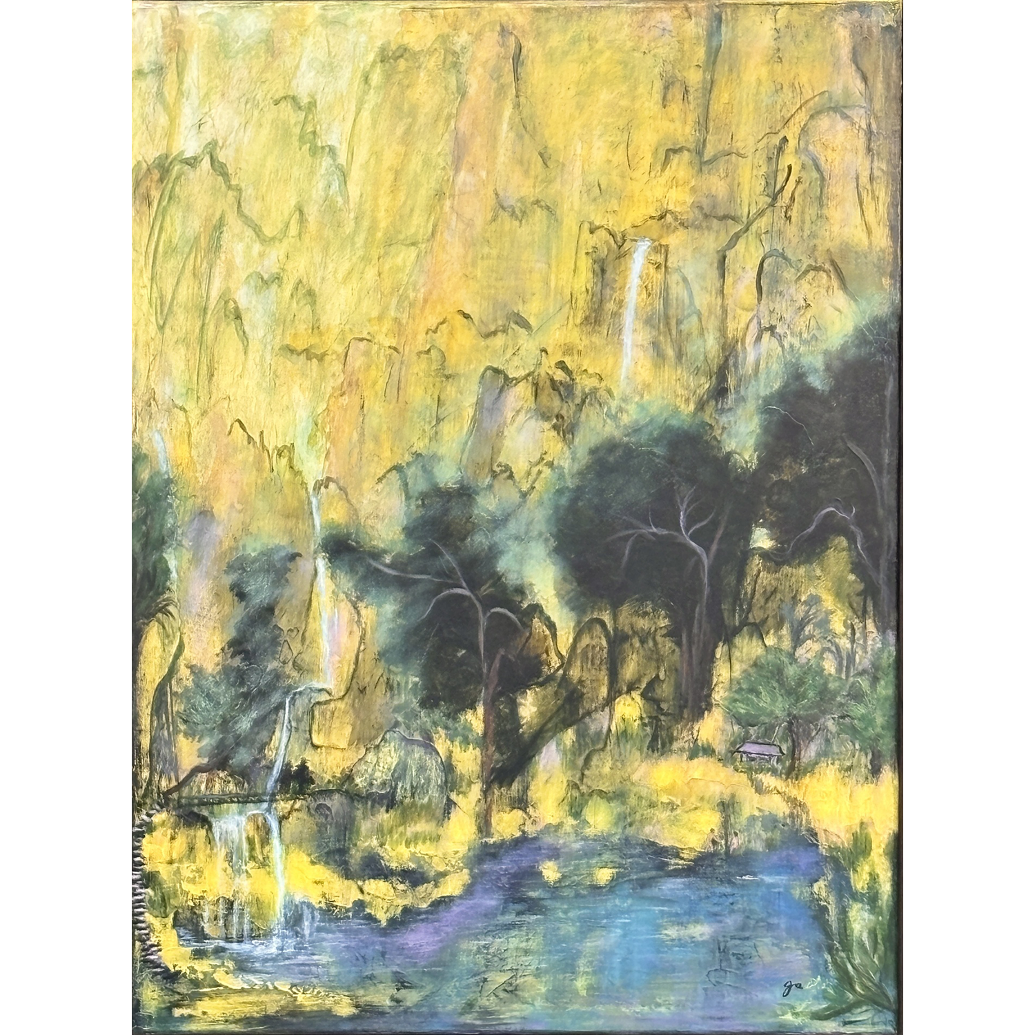 Ja Kim
“Yellow Mountain”,
acrylic, 2025, 24˝ x 18˝