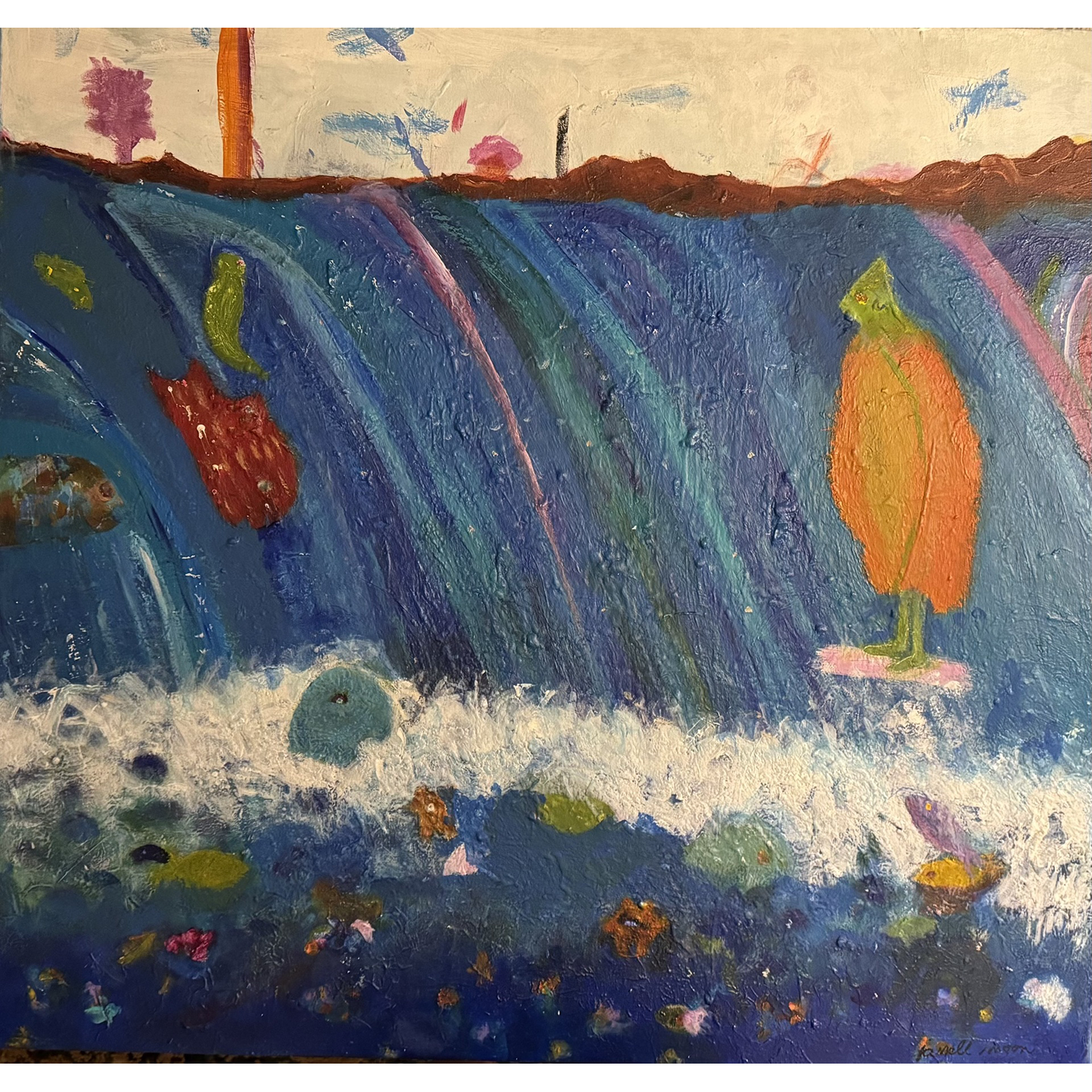Janell Moon
“Water Spirit: Water Series VII”,
acrylic on canvas, 2026, 34˝ x 36˝
