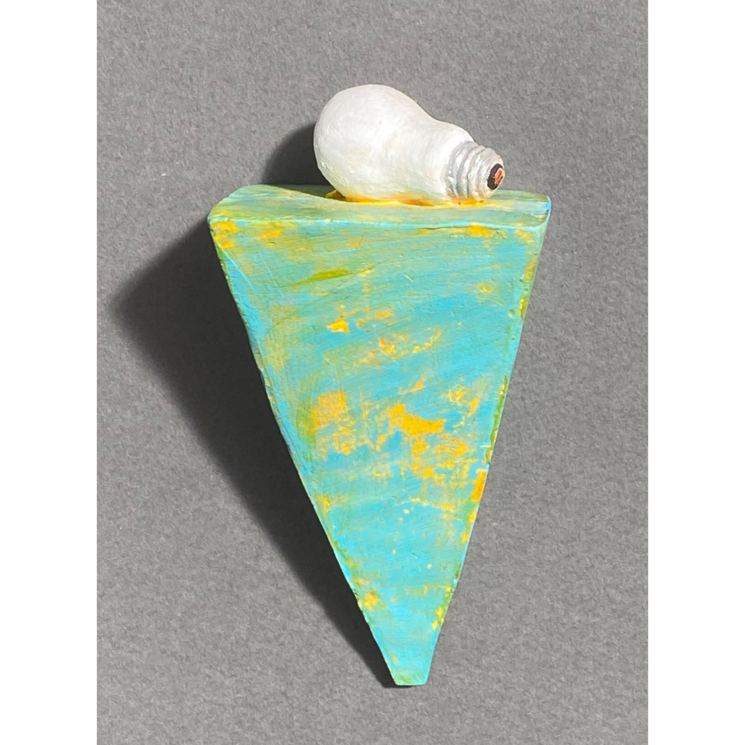 James Morris
“Brilliant Thought”,
ceramic, paint, encaustic, 2021, 4˝ x 2˝ x 2˝
