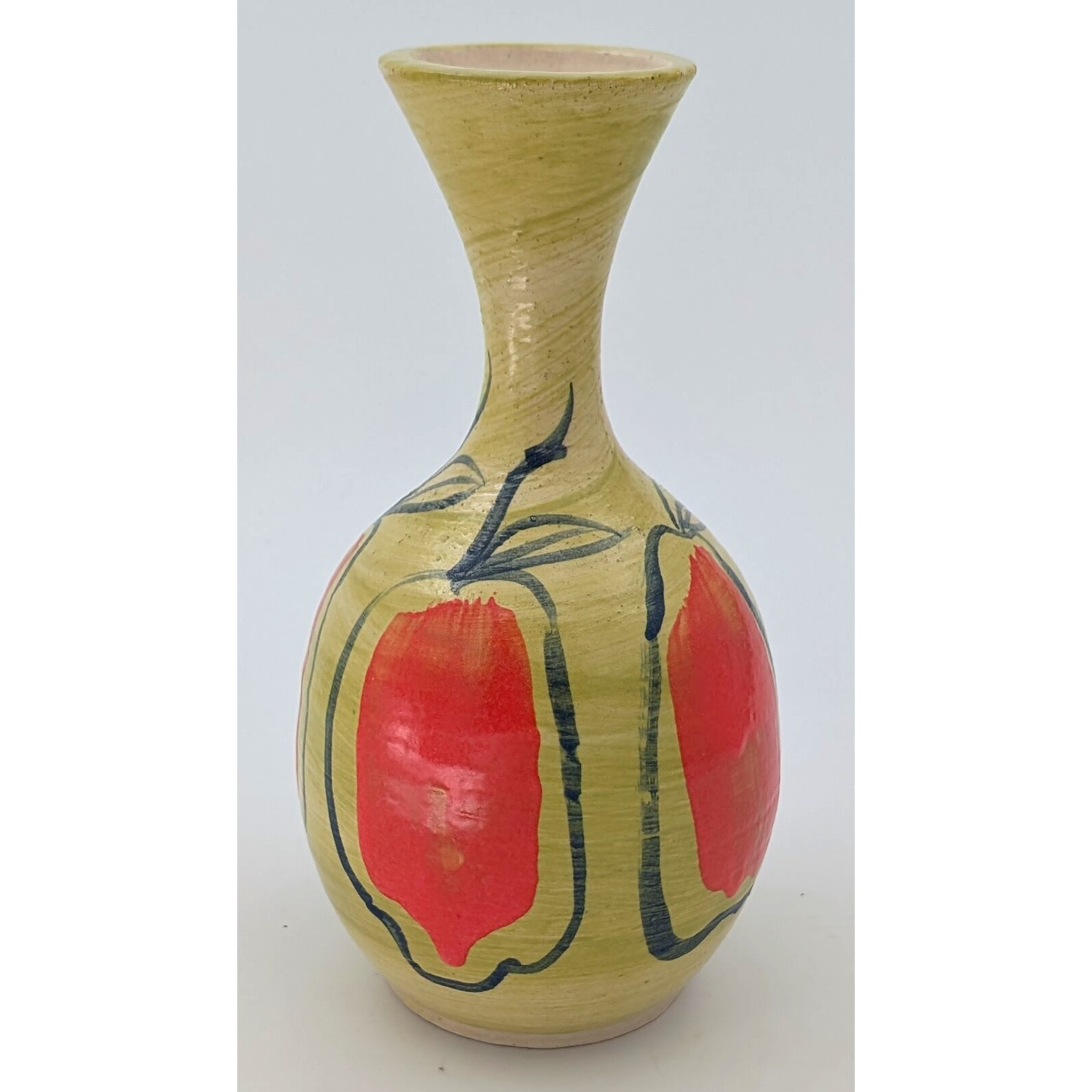 Jered Nelson
“Fruit Vase”,
slip-decorated stoneware, 2026, 9˝ x 4˝ x 4˝
