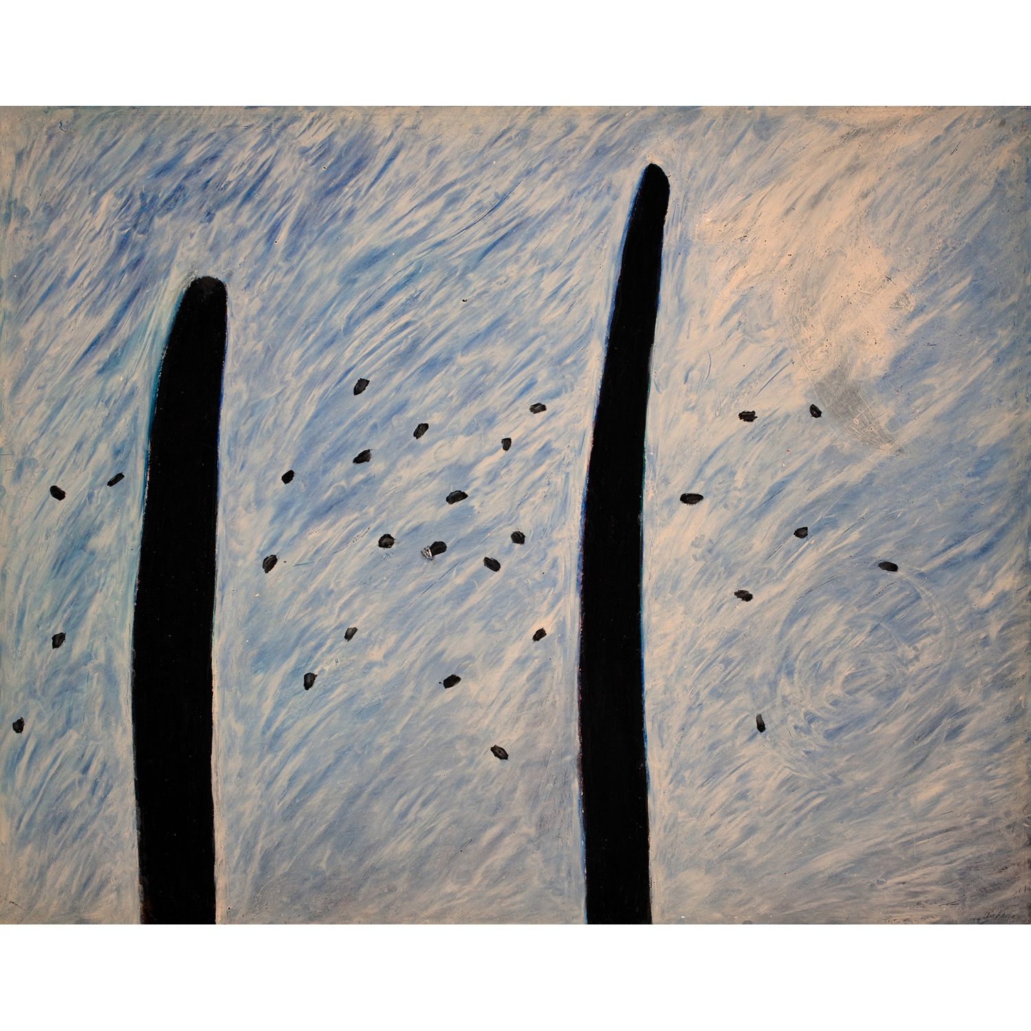 Archana Horsting
“Winter in Venice”,
oil stick on paper, 2024, 32˝ x 40˝
