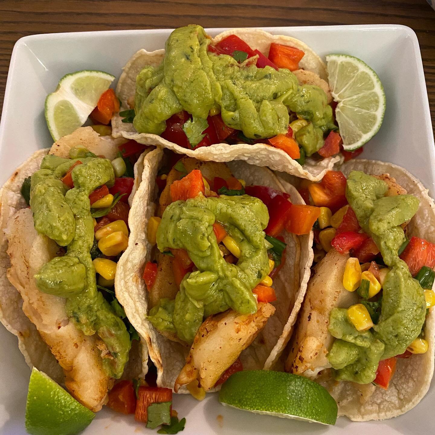 Fried Chicken Tacos with roasted corn salsa from @marleyspoon prepared by @chelseaconnor