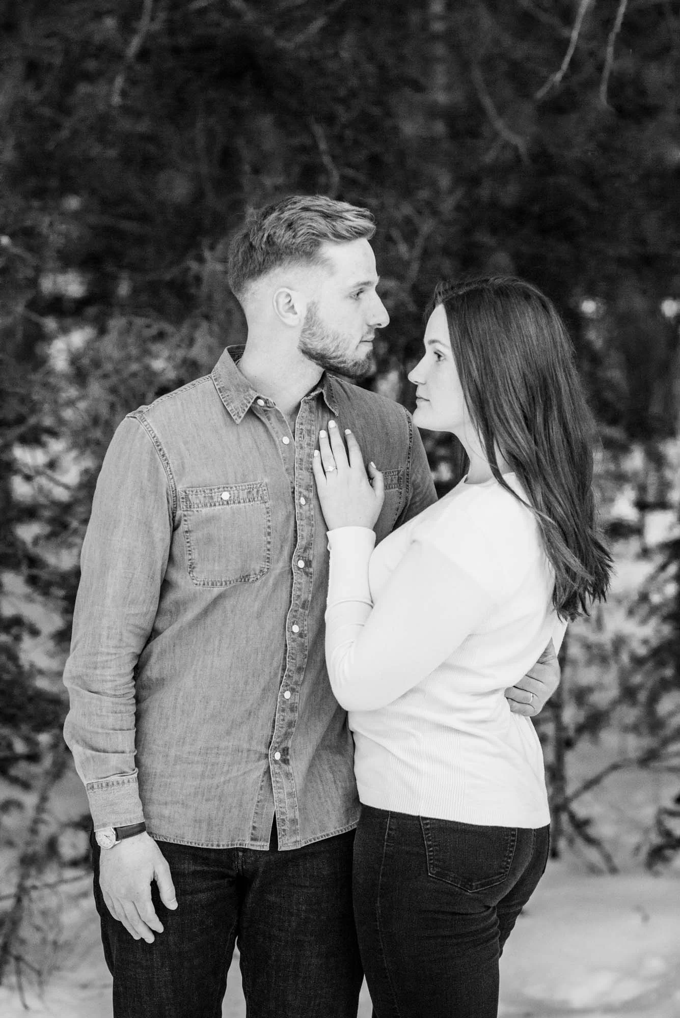 Payson-Canyon-Couple-Engagement-Photo-Session-Winter-Pines-Utah-Valley-BW-photography.jpg