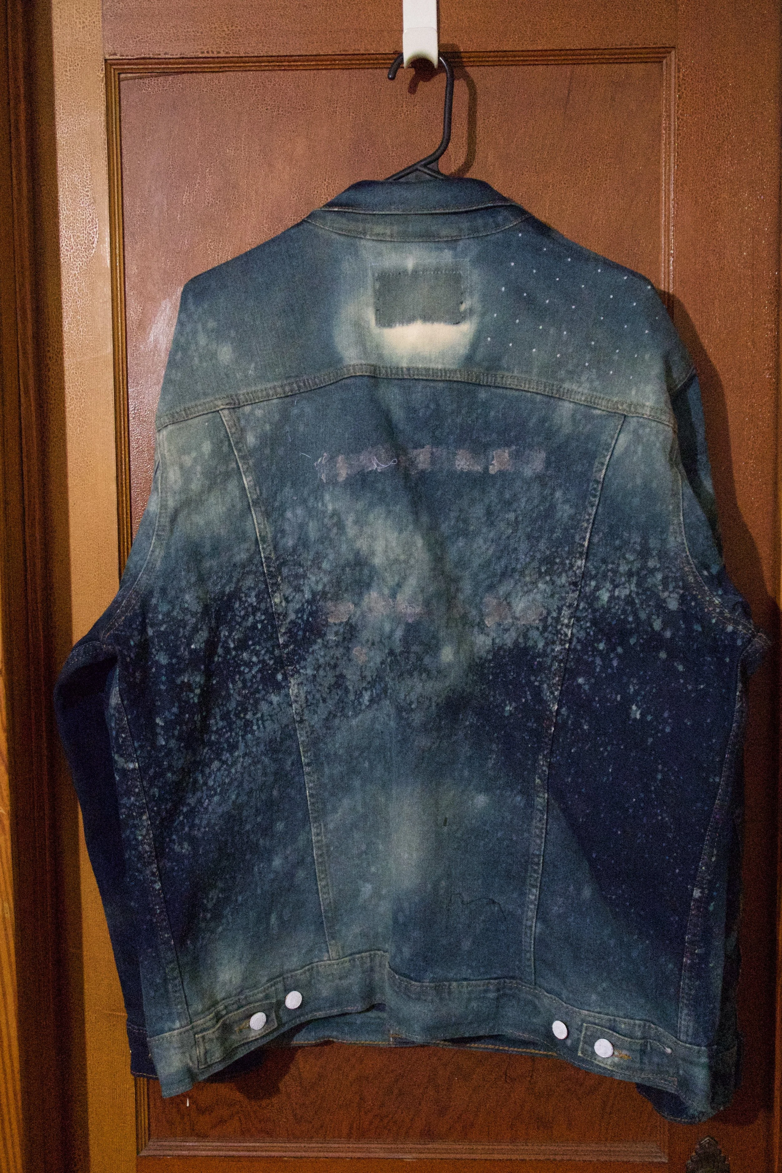 Custom studded tye dye jacket