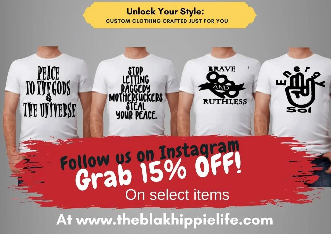We only do this for our fans and community. So grab your 15% off today on select items. 

Rules:
Follow us and comment 15, to receive the 15% off code and rules on what this code can be used on. 

#theblakhippielifellc #discount #streetwear #communit