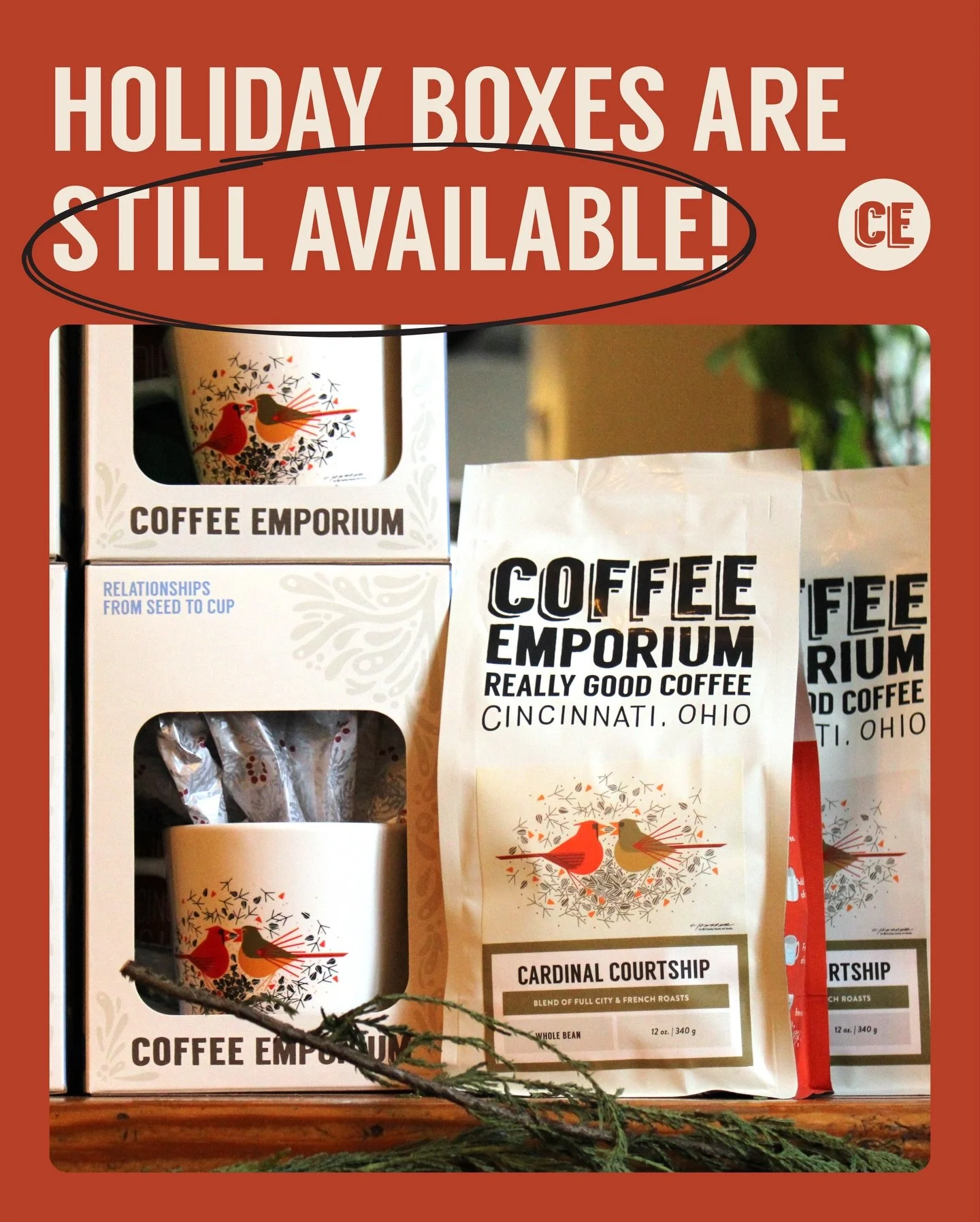 Still on the hunt for last-minute gifts? Our Holiday Boxes are still available at both Hyde Park &amp; OTR. From coffee and tea to hot cocoa and more&mdash;there&rsquo;s something for everyone.
⁠
Open today until 4pm and tomorrow until 2pm ⭐️

#Coffe