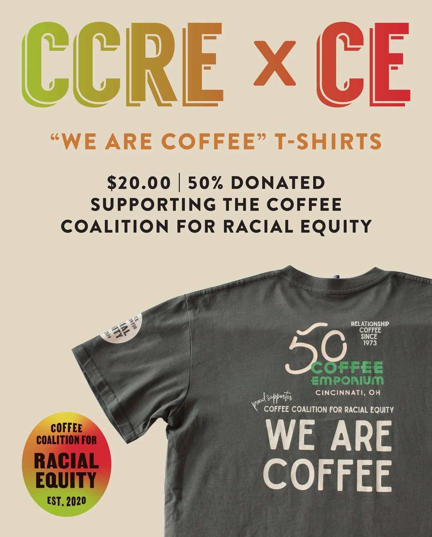 We&rsquo;re honored to support the Coffee Coalition for Racial Equity.

The Coalition works to advance racial equity across the coffee industry &mdash; from producers to roasters to caf&eacute;s &mdash; through education, advocacy, and amplifying the