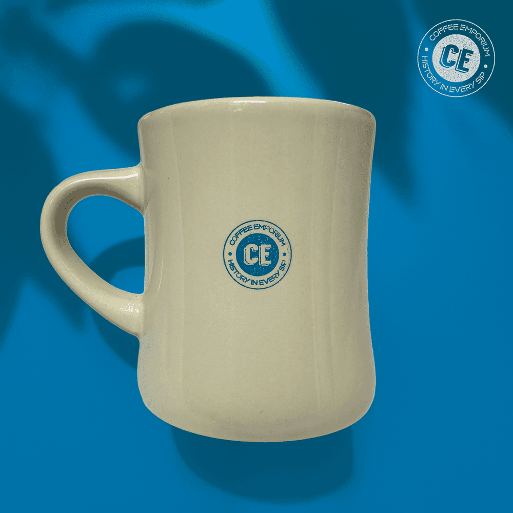 History in Every Sip  Retro Diner Mug  Coffee Emporium