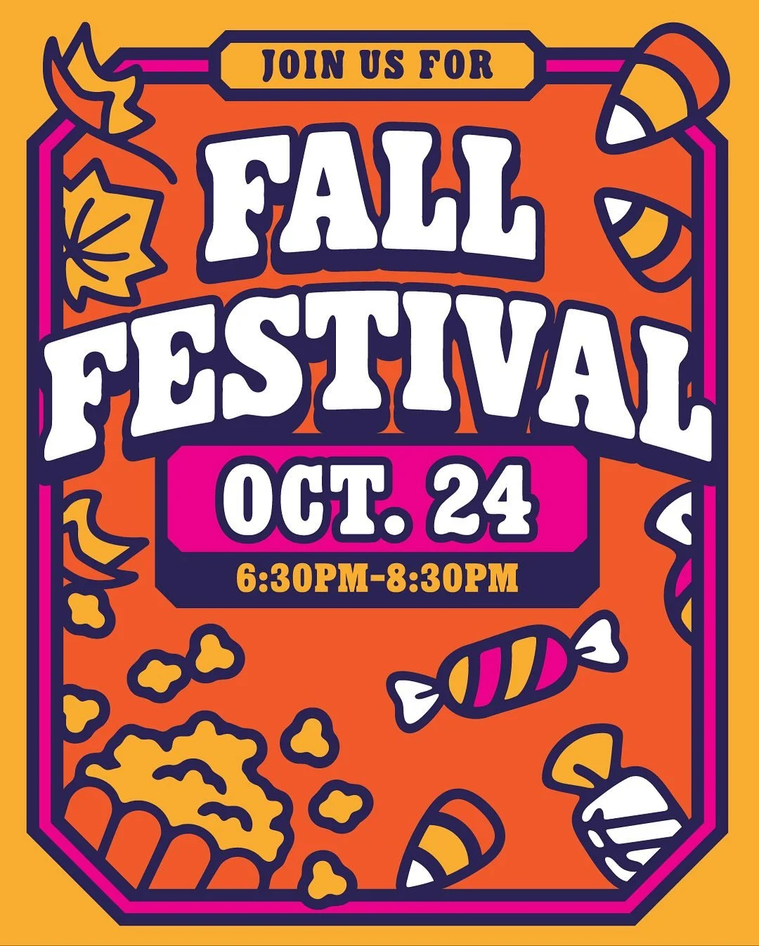 It&rsquo;s the event everyone&rsquo;s been waiting for &mdash; Fall Festival is THIS FRIDAY! Come out for an evening packed with fun: live music, bounce houses, games, candy, a tractor ride, Chick-fil-A and kettle corn for purchase, and our famous ch