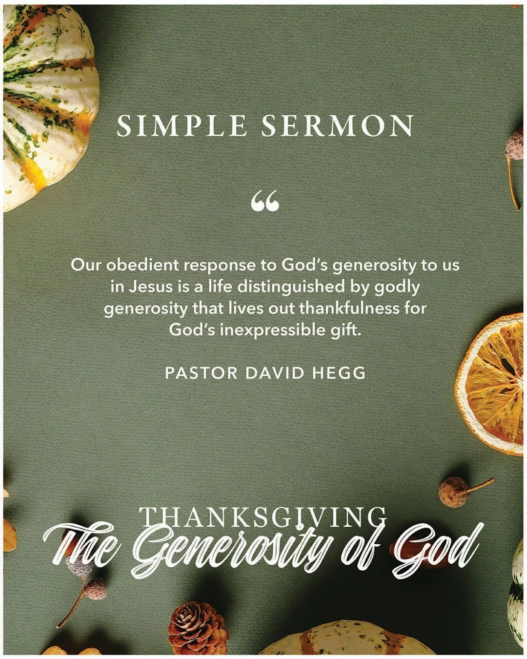 Simple Sermon, Weekly Questions, and Friday Prayer | Monday-Friday, November 24-28, 2025