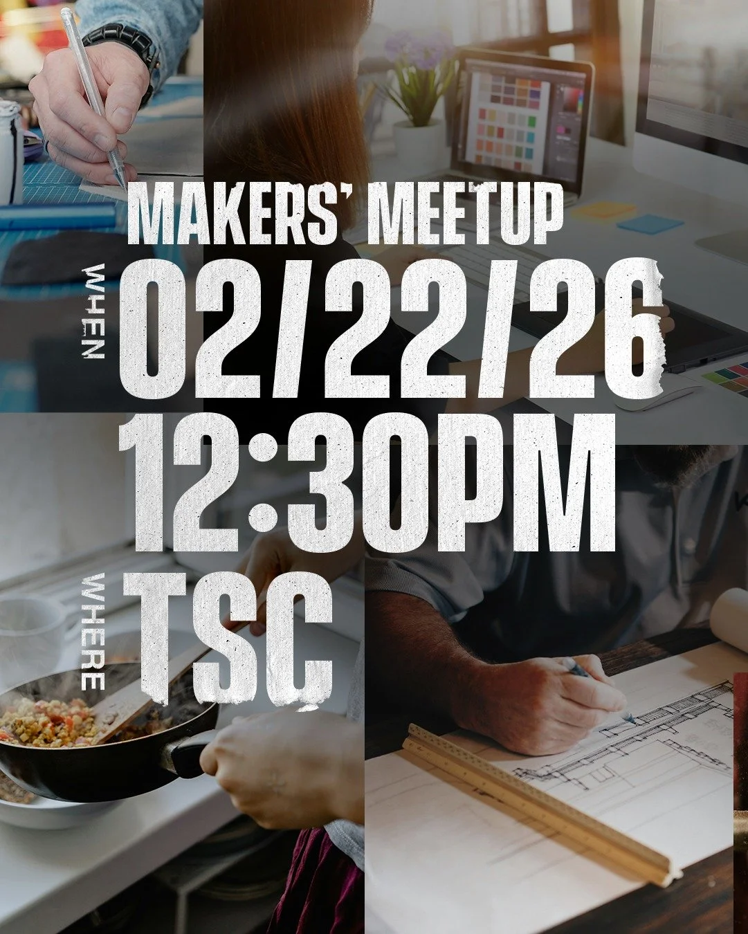 This Sunday is our first Makers' Meetup, and we would love for you to be with us! Come and enjoy time with other makers and creators, making connections and encouraging one another. We'll be providing lunch, so let us know you are coming! Comment MAK
