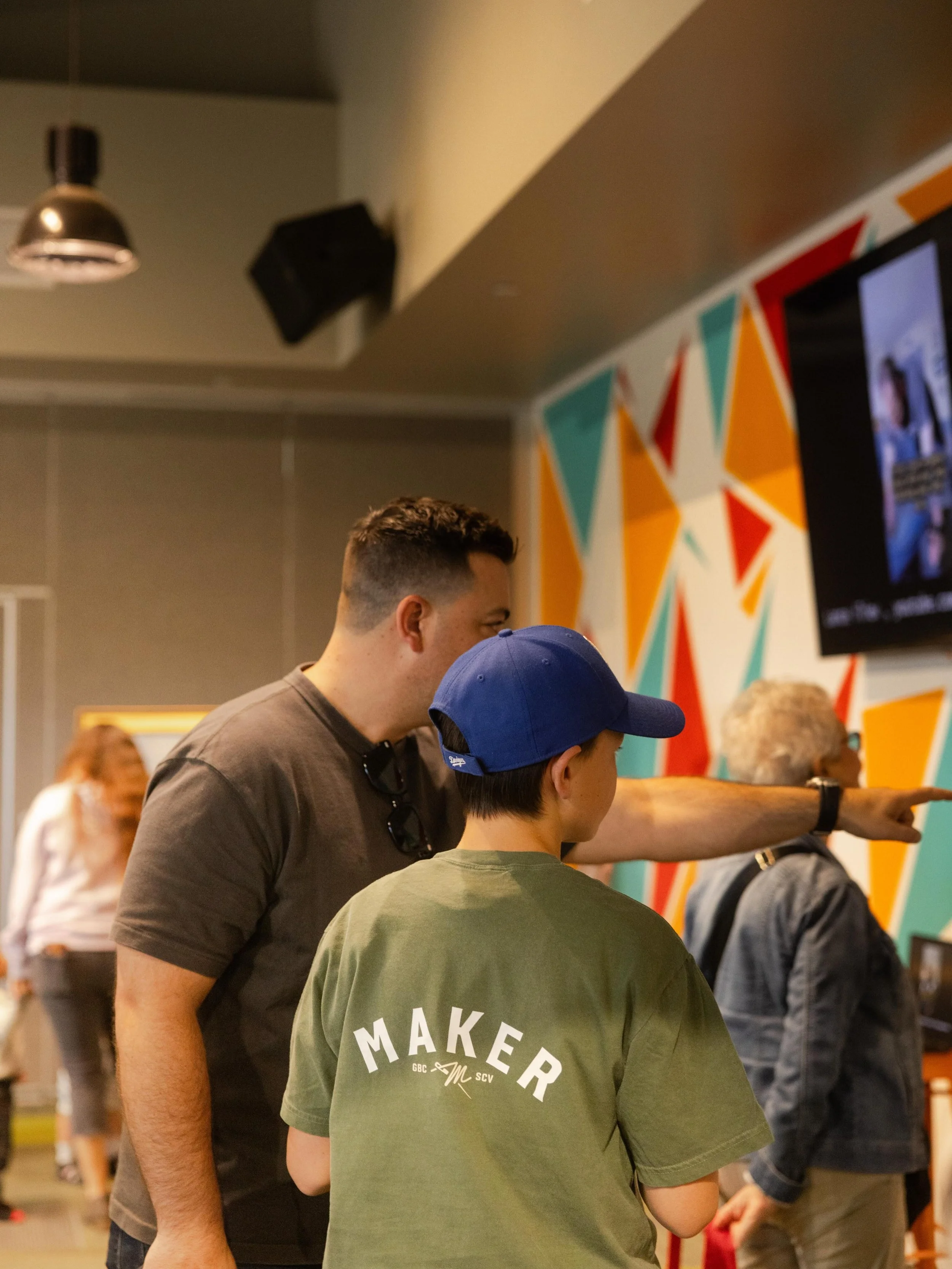 What a beautiful day at our Maker Expo.

The room was filled with creativity, craftsmanship, and thoughtful work from makers of all ages&mdash;poems, paintings, woodworking, metalwork, multimedia pieces, and so much more.

Pastor Alan helped us think