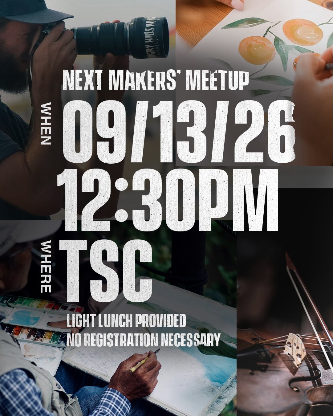 Whether you&rsquo;re a designer, writer, photographer, videographer, or simply someone who loves to make things, come connect with other creatives at Grace and share ideas, stories, and inspiration.
&nbsp;
📍 TSC High School Room
📅 Sunday, September