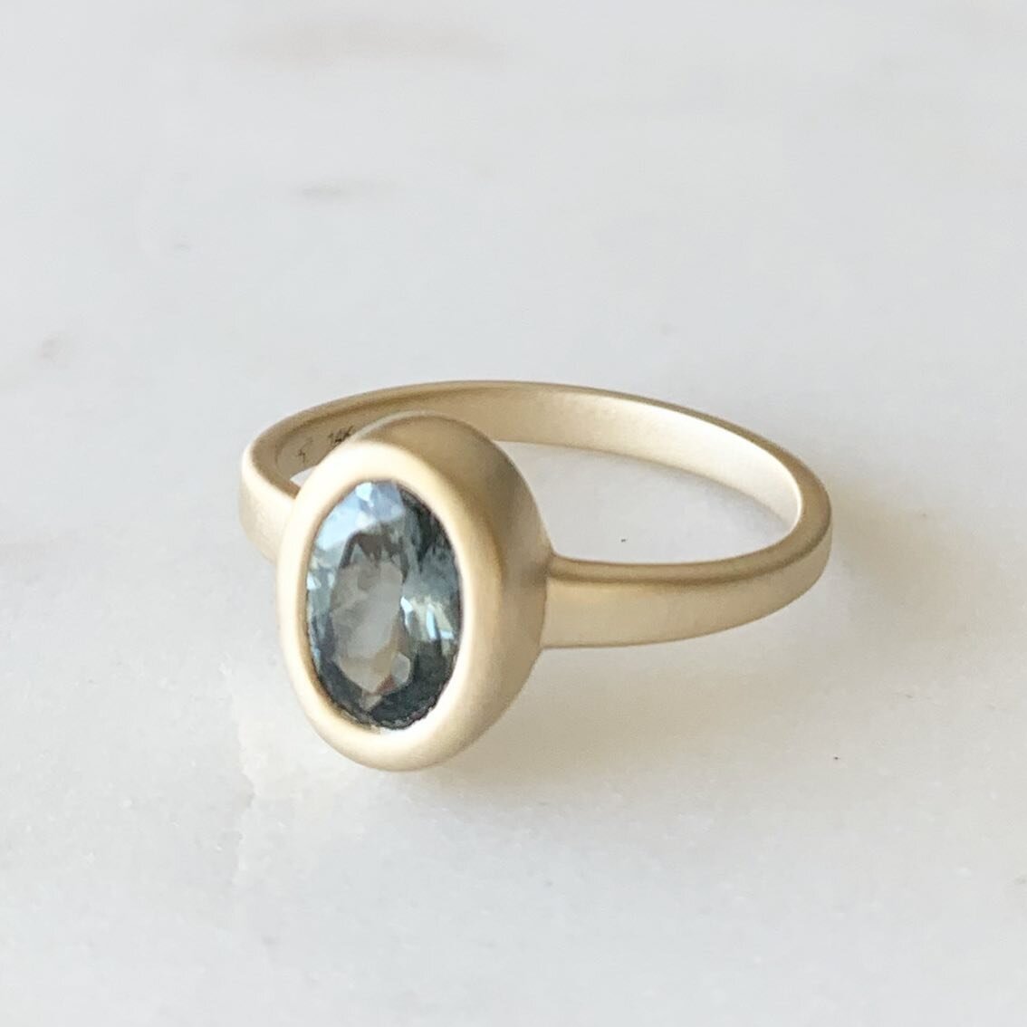 Aria Ring in grey spinel &amp; sterling silver. @shopcarmilias #kimcaron #bespokejewelry #seattlejewelrydesigner