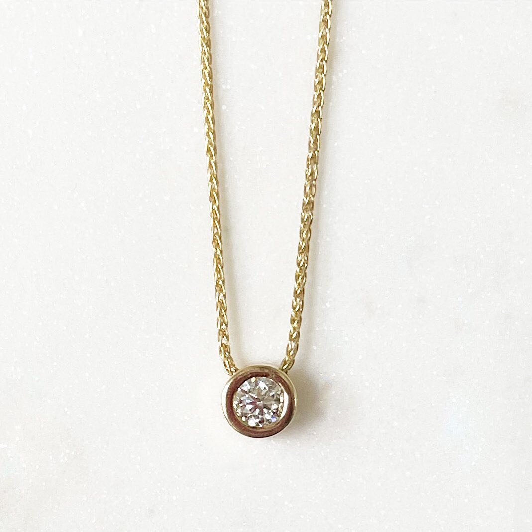 Mere Pendant in 18-karat gold &amp; diamond. #kimcaron #bespokejewelry