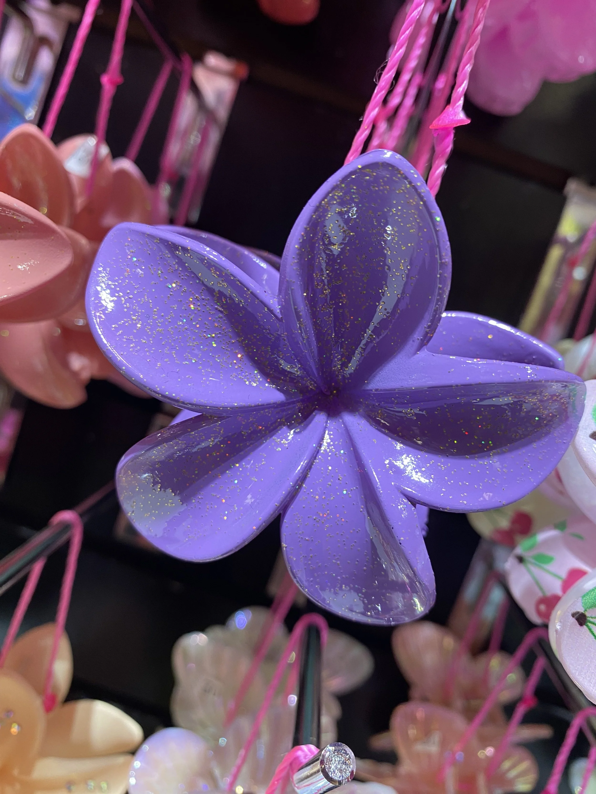 Glitter Flower Claw Clip