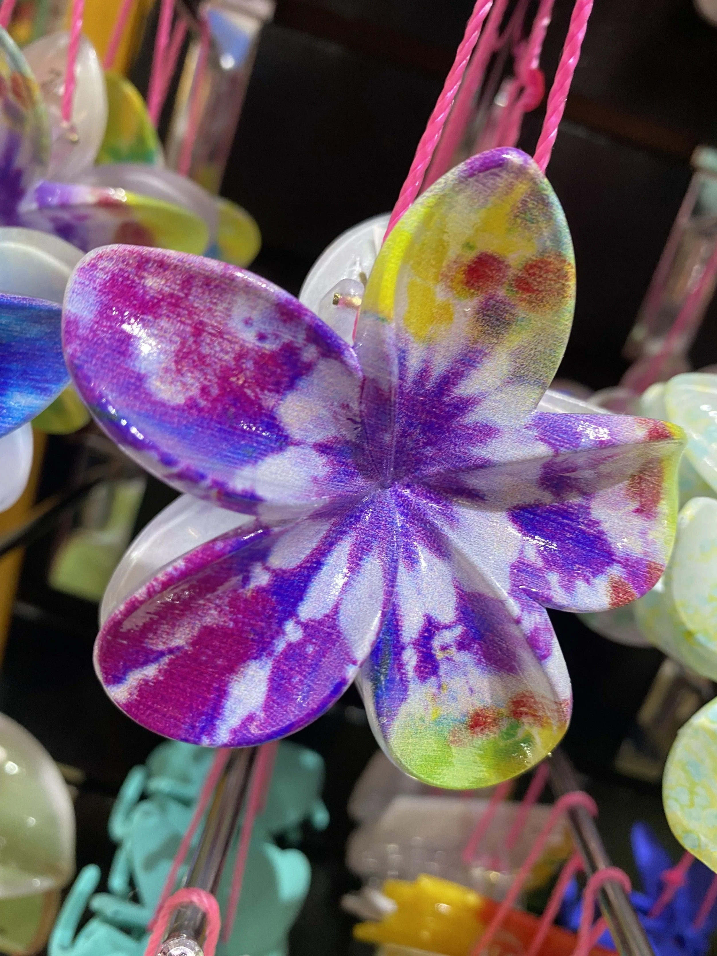 TIE DYE FLOWER Claw Clip