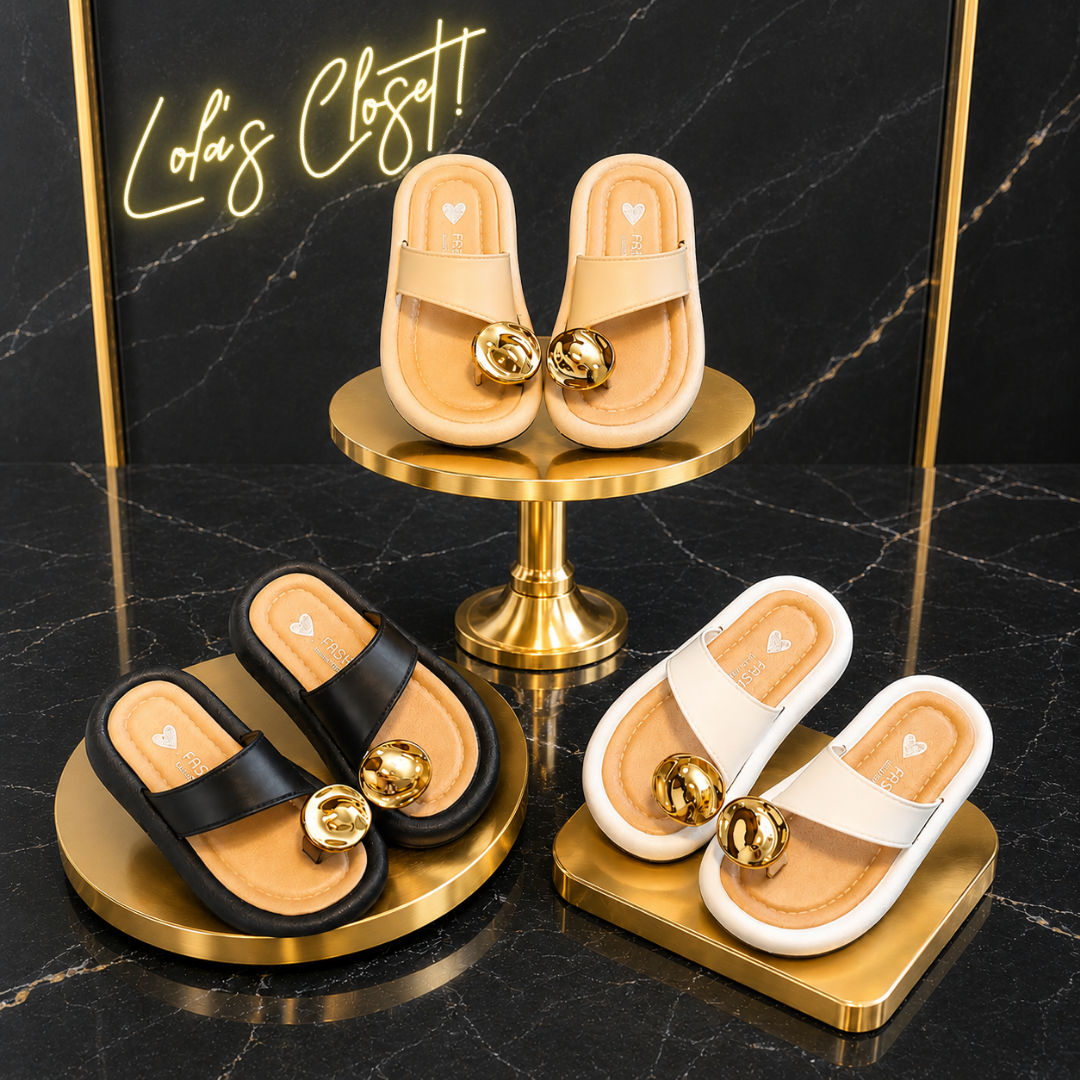 MONACO GOLD CHARM SANDAL (3 Colors)